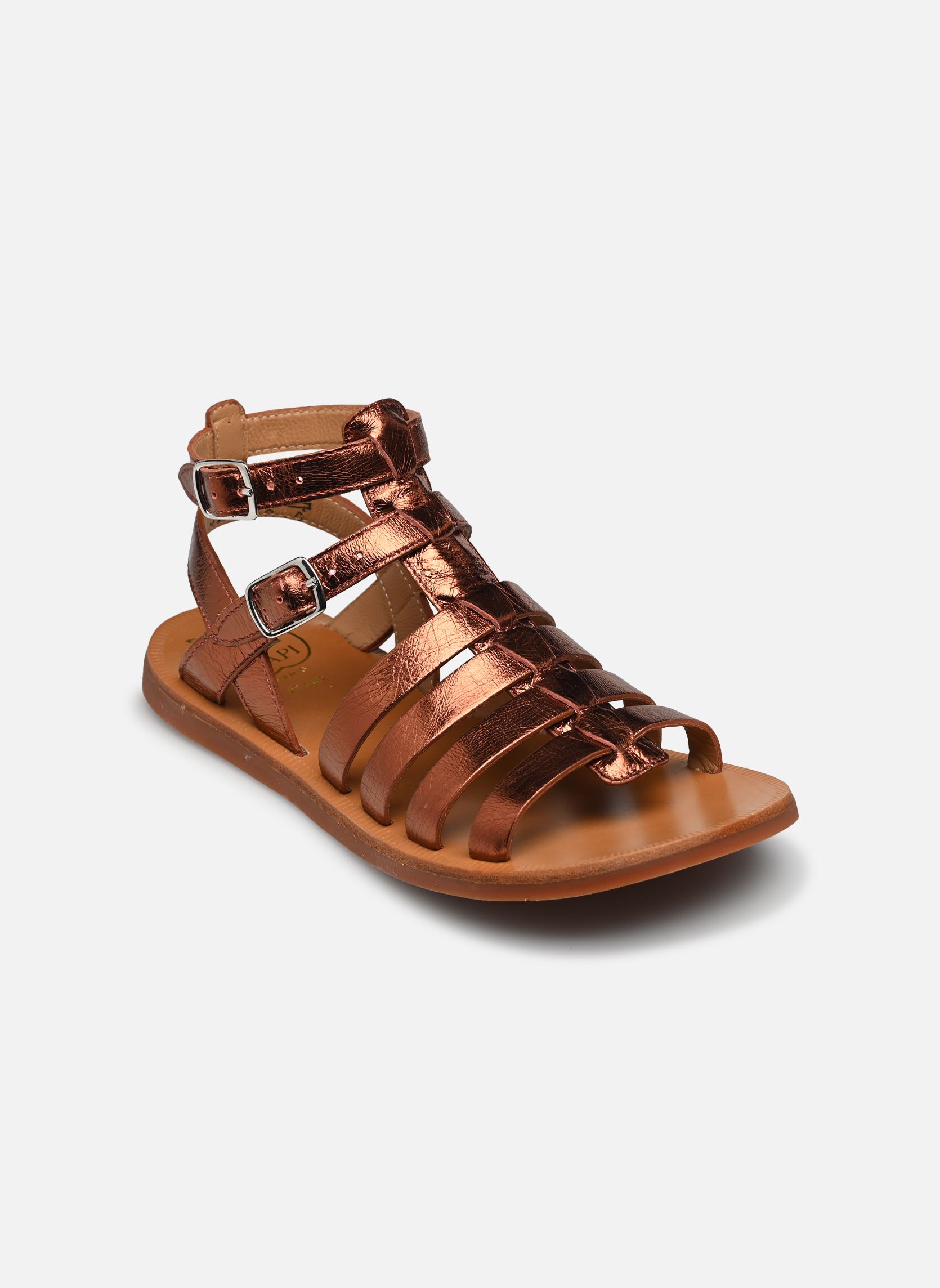 Sandali PLAGETTE GLADIATOR bambina oro e bronzo Pom d Api Sandali PLAGETTE GLADIATOR bambina oro e bronzo BORGOGNA