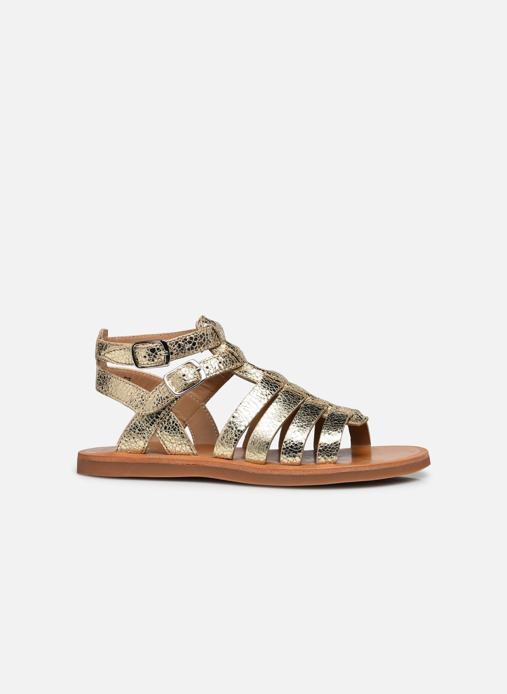 Sandalen PLAGETTE GLADIATOR mädchen gold und bronze Pom d Api Sandalen PLAGETTE GLADIATOR mädchen gold und bronze PLATINE 2
