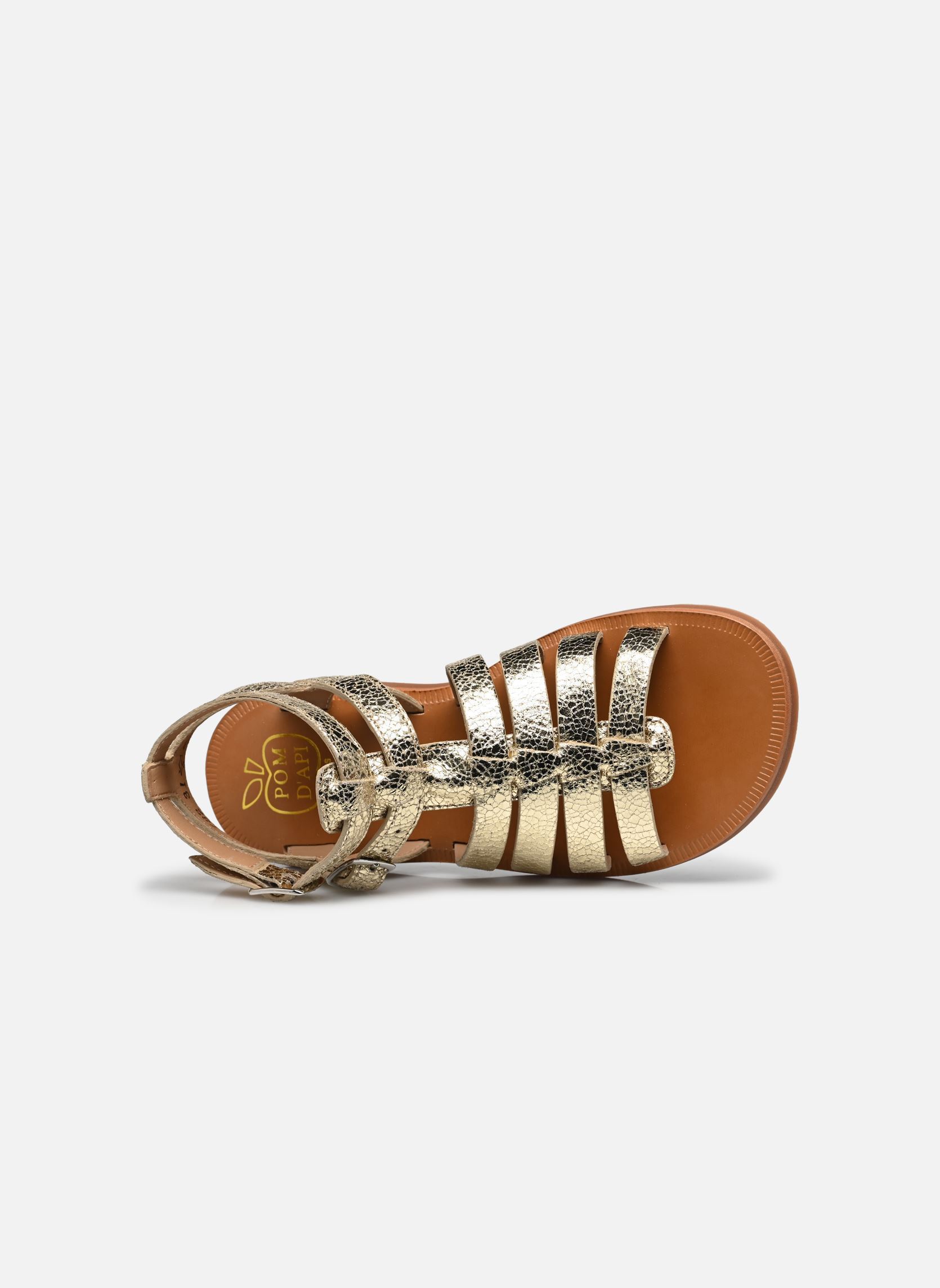 Sandalen PLAGETTE GLADIATOR mädchen gold und bronze Pom d Api Sandalen PLAGETTE GLADIATOR mädchen gold und bronze PLATINE 2