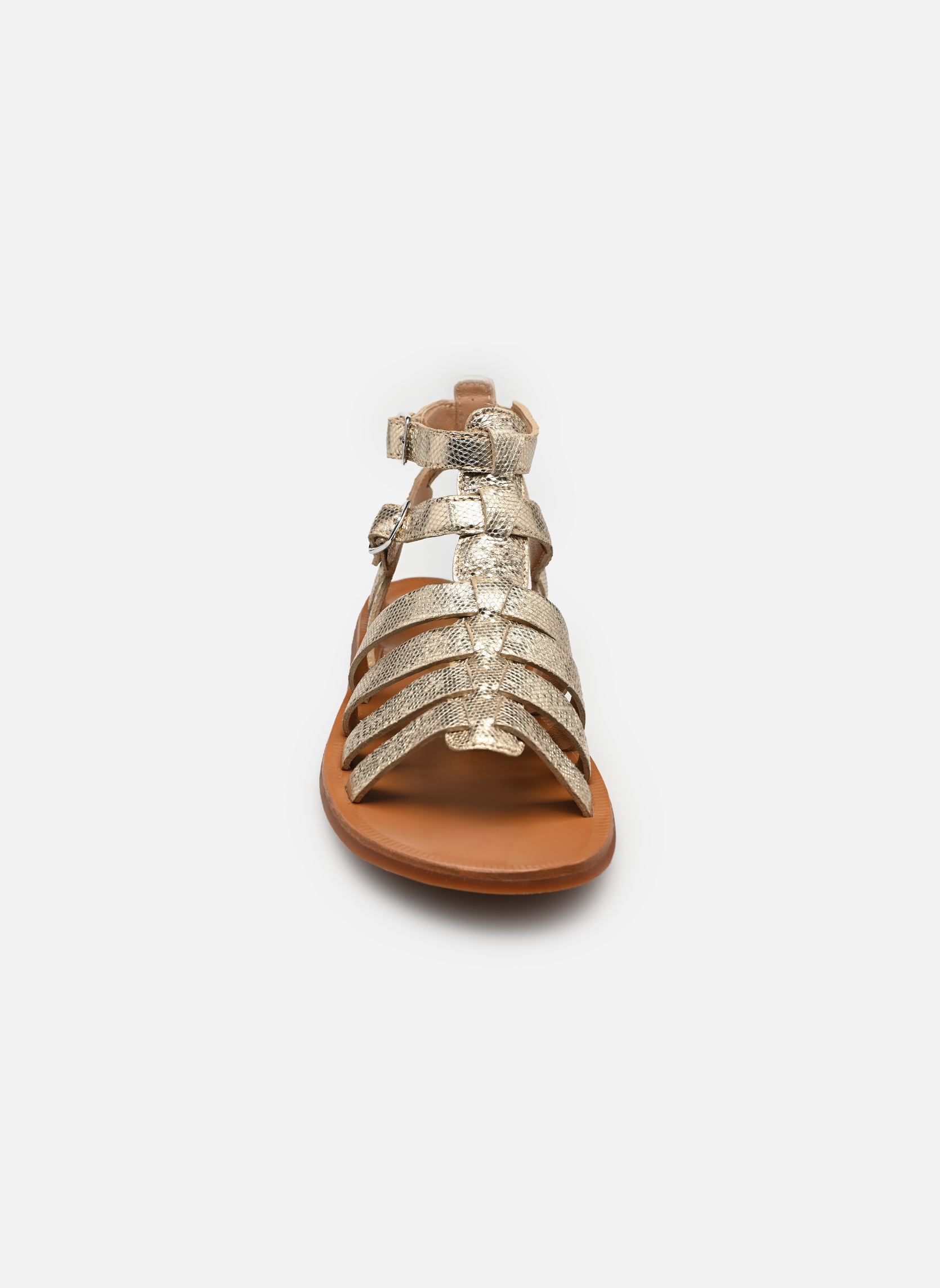 Sandales PLAGETTE GLADIATOR fille or et bronze Pom d Api Sandales PLAGETTE GLADIATOR fille or et bronze PLATINE 3