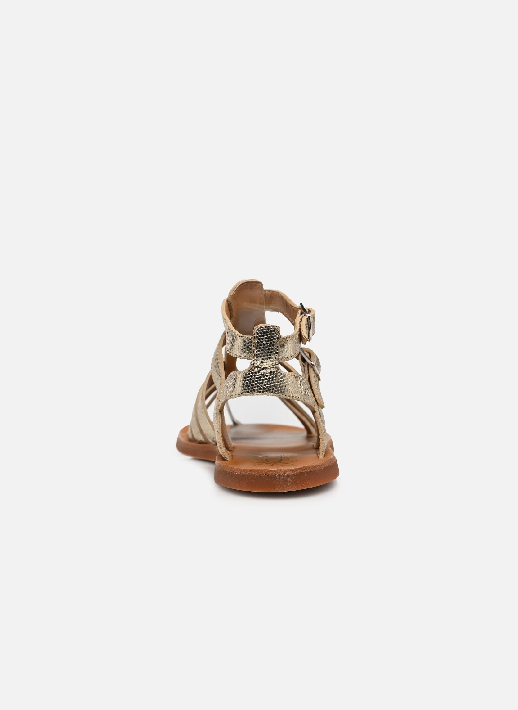 Sandales PLAGETTE GLADIATOR fille or et bronze Pom d Api Sandales PLAGETTE GLADIATOR fille or et bronze PLATINE 3