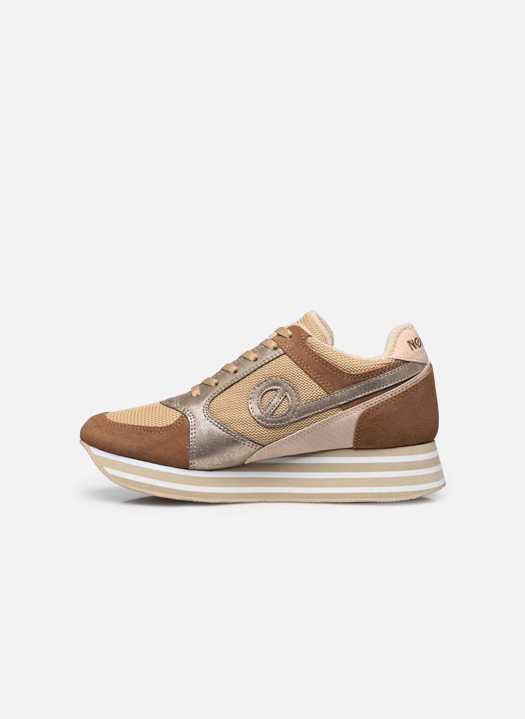 Baskets basses Parko Jogger femme marron No Name Baskets basses Parko Jogger femme marron CREAM/NUTS/BRASS