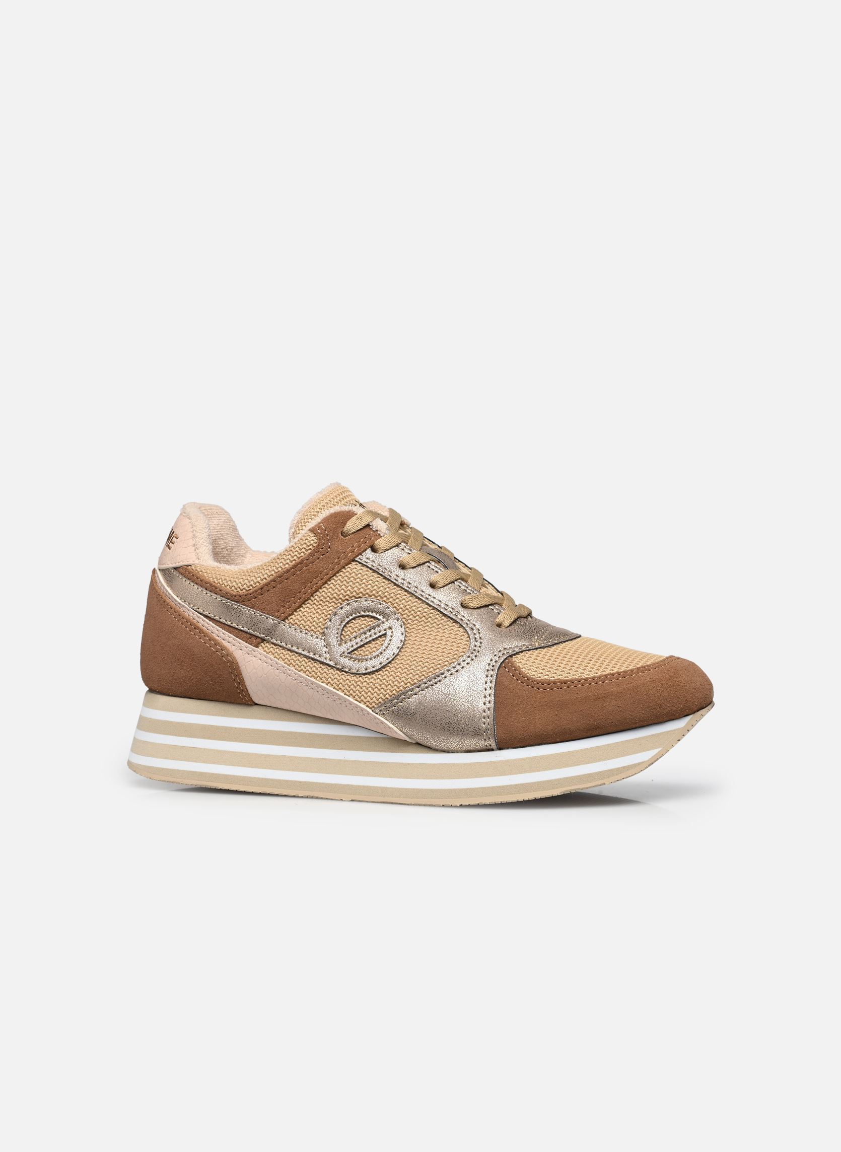 Baskets basses Parko Jogger femme marron No Name Baskets basses Parko Jogger femme marron CREAM/NUTS/BRASS
