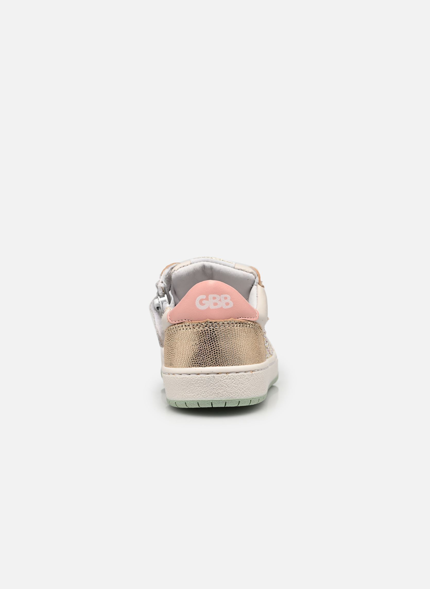 Niedrige Sneaker HERMINE mädchen silber GBB Niedrige Sneaker HERMINE mädchen silber Vte Blanc Or-Vert Fluo