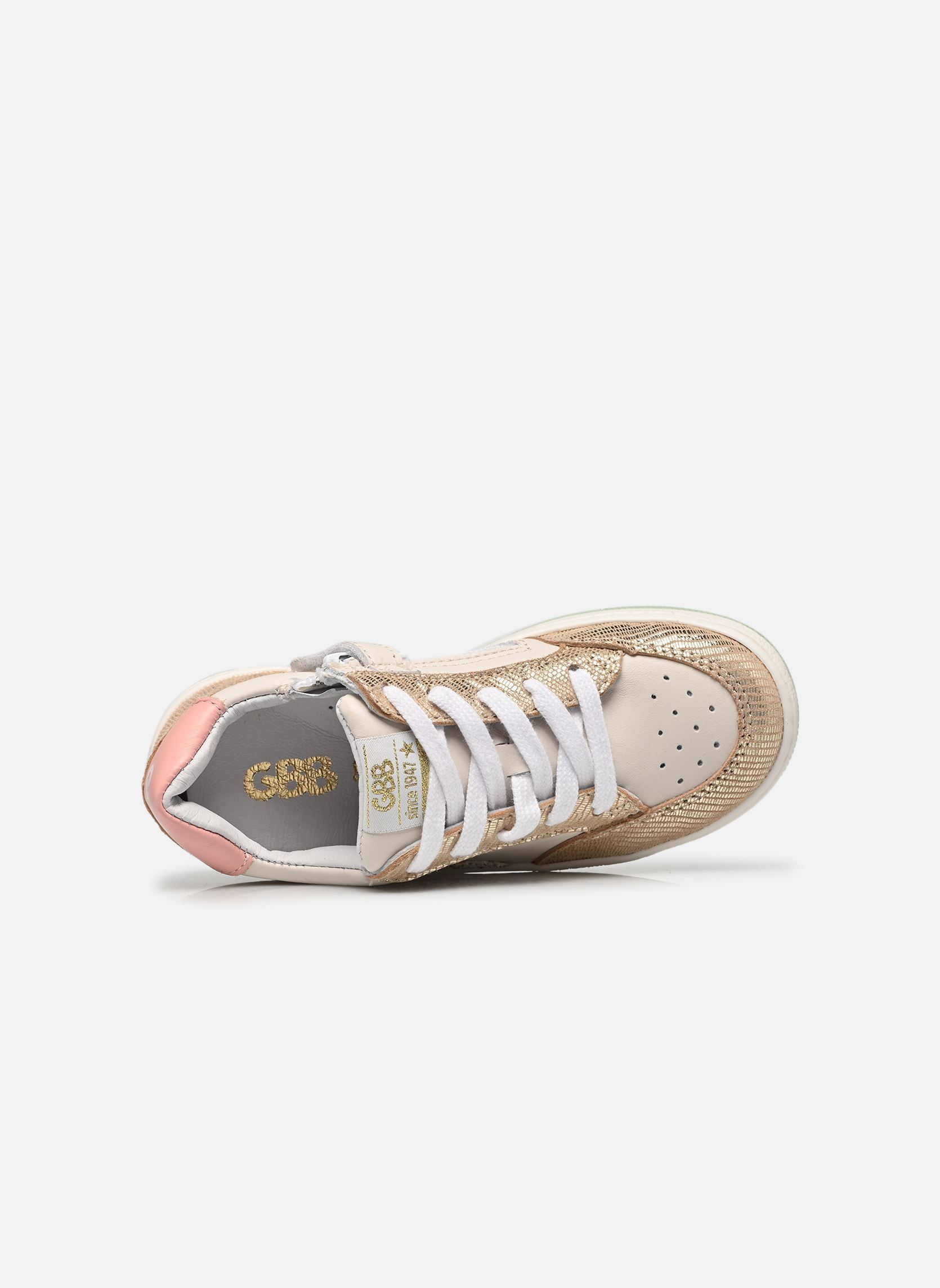 Niedrige Sneaker HERMINE mädchen silber GBB Niedrige Sneaker HERMINE mädchen silber Vte Blanc Or-Vert Fluo