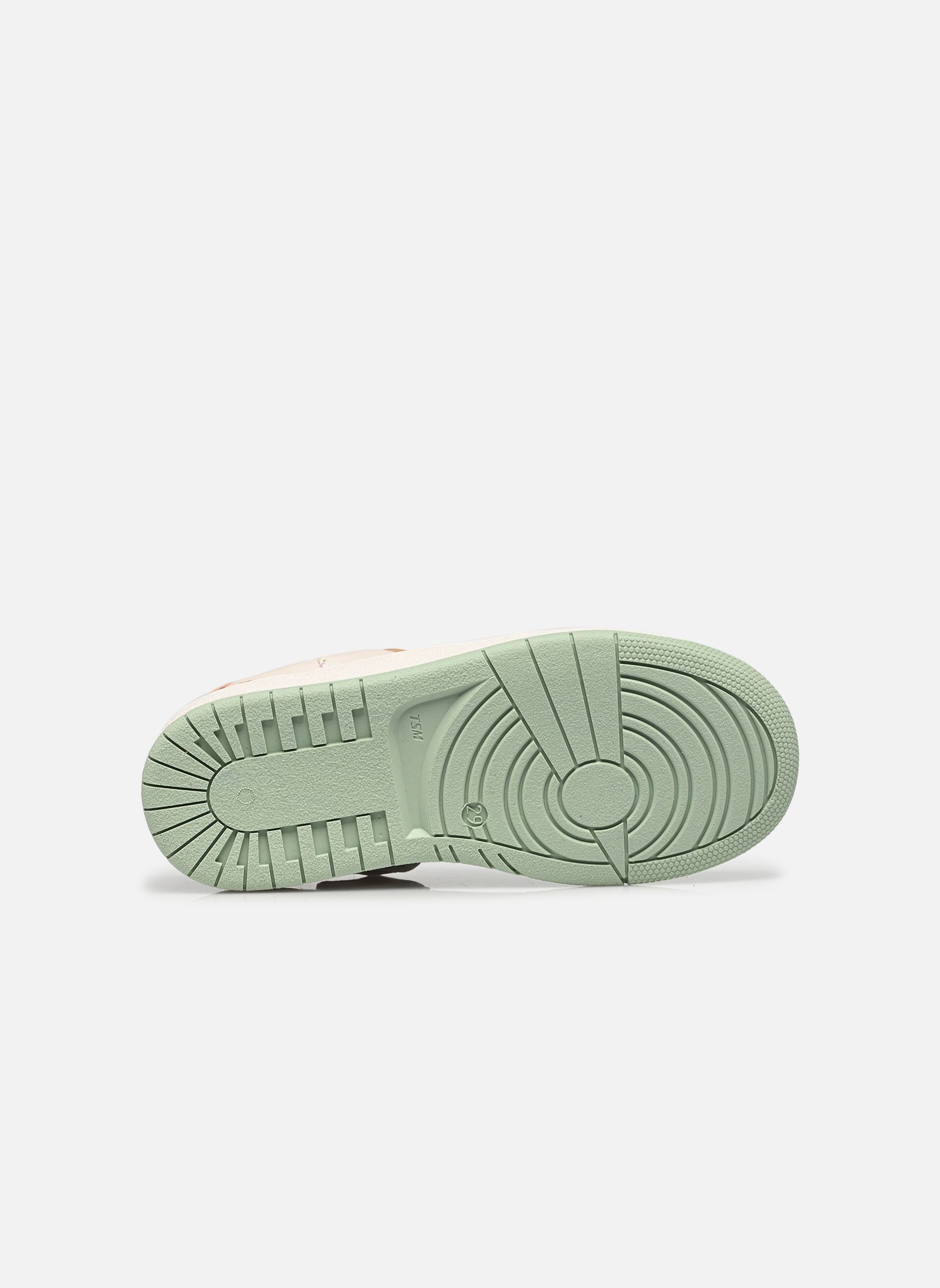 Niedrige Sneaker HERMINE mädchen silber GBB Niedrige Sneaker HERMINE mädchen silber Vte Blanc Or-Vert Fluo