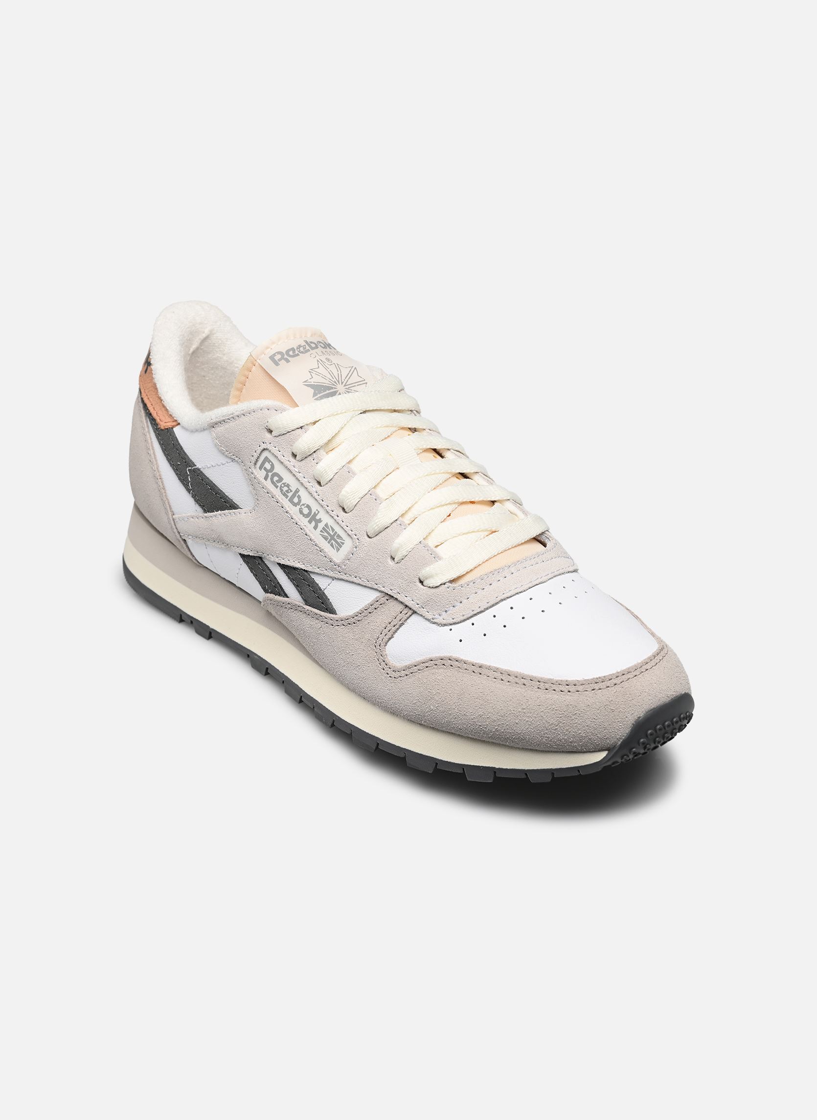 Niedrige Sneaker Classic Leather M herren grau Reebok Niedrige Sneaker Classic Leather M herren grau WHITE/MOONSTONE/GREY 5