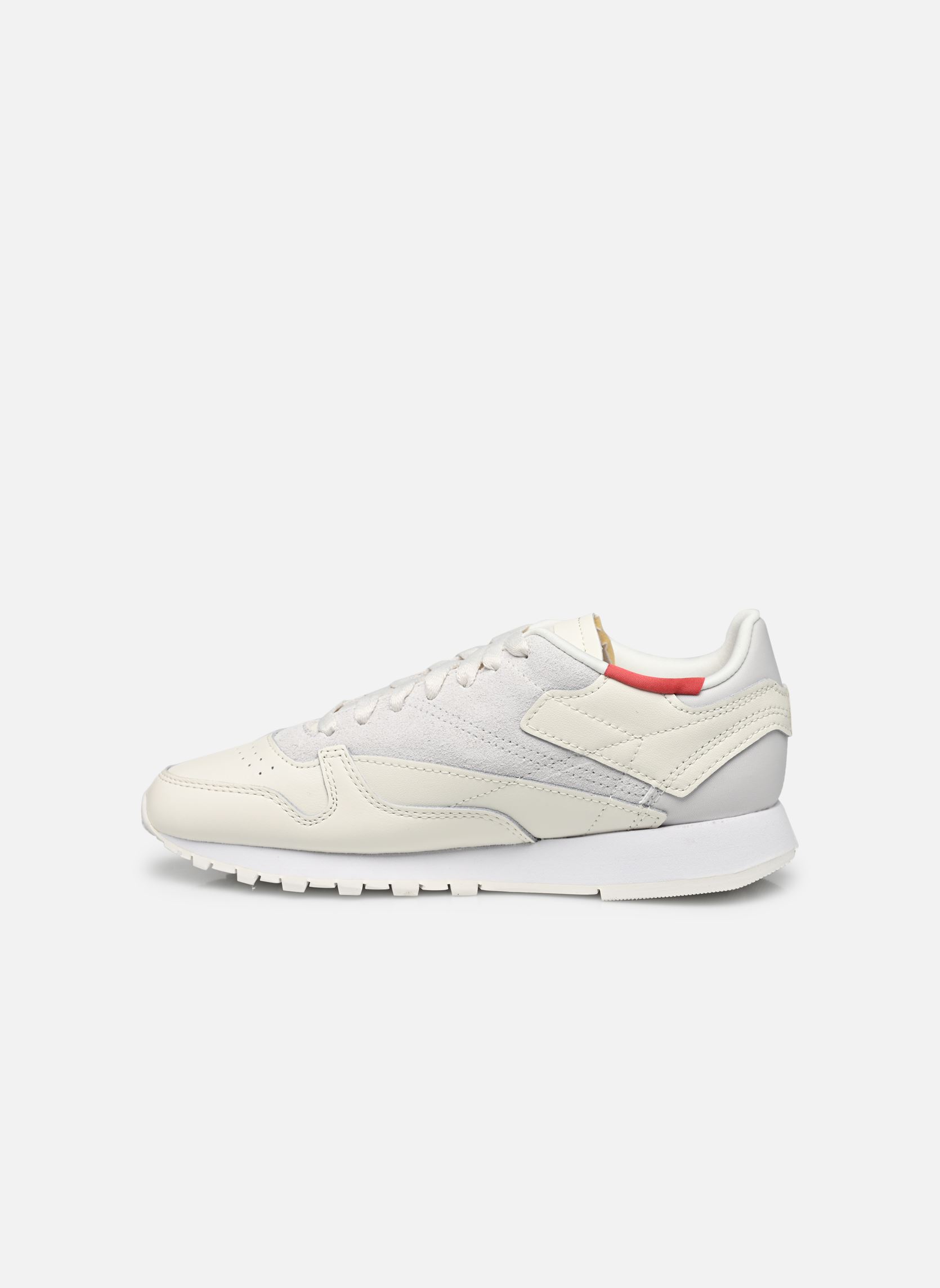 Lage sneakers Classic Leather dames wit Reebok Lage sneakers Classic Leather dames wit CHALK/CLGRY1/FTWWHT