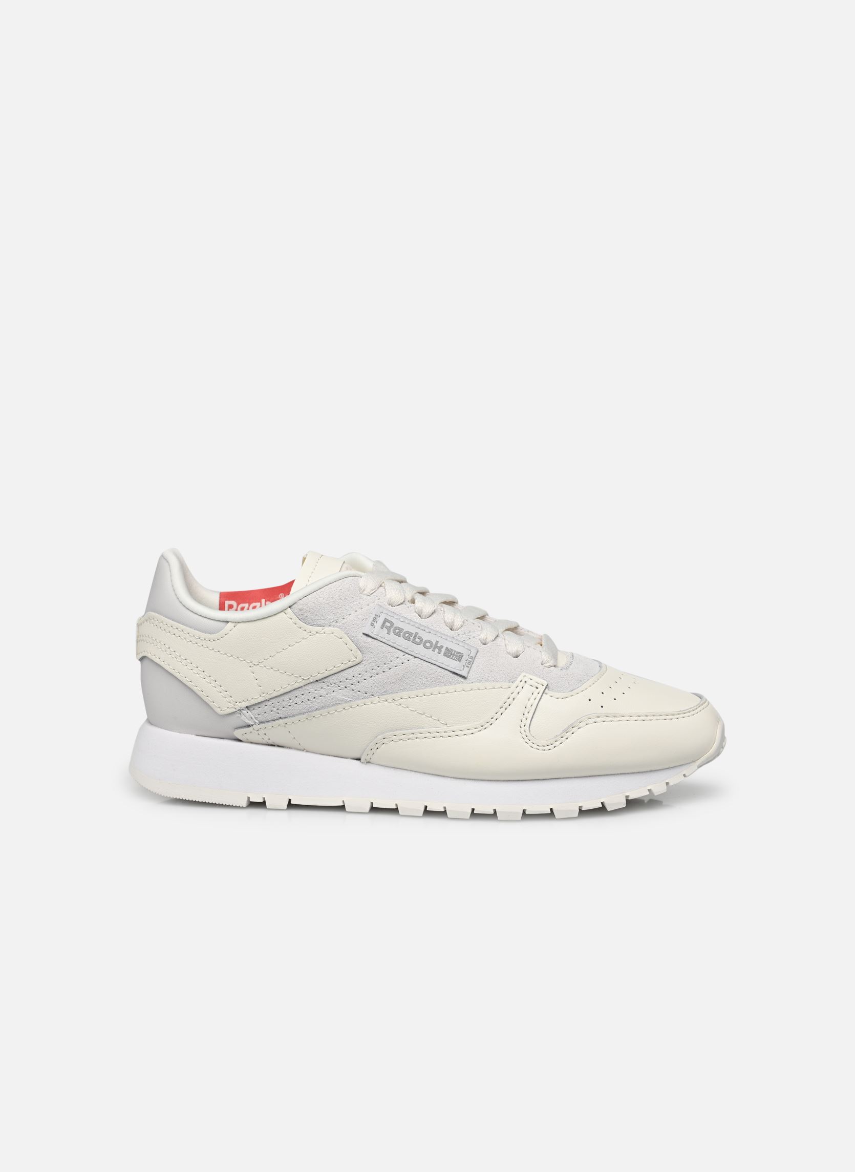 Lage sneakers Classic Leather dames wit Reebok Lage sneakers Classic Leather dames wit CHALK/CLGRY1/FTWWHT