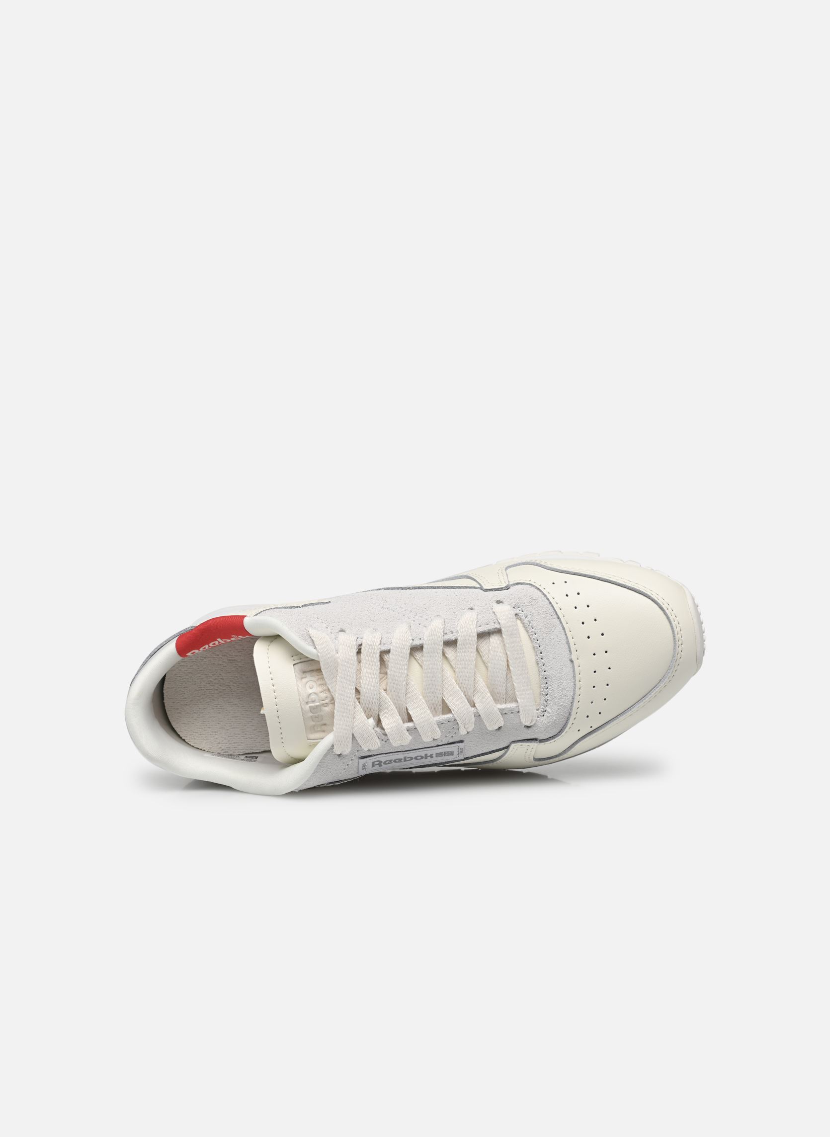 Lage sneakers Classic Leather dames wit Reebok Lage sneakers Classic Leather dames wit CHALK/CLGRY1/FTWWHT