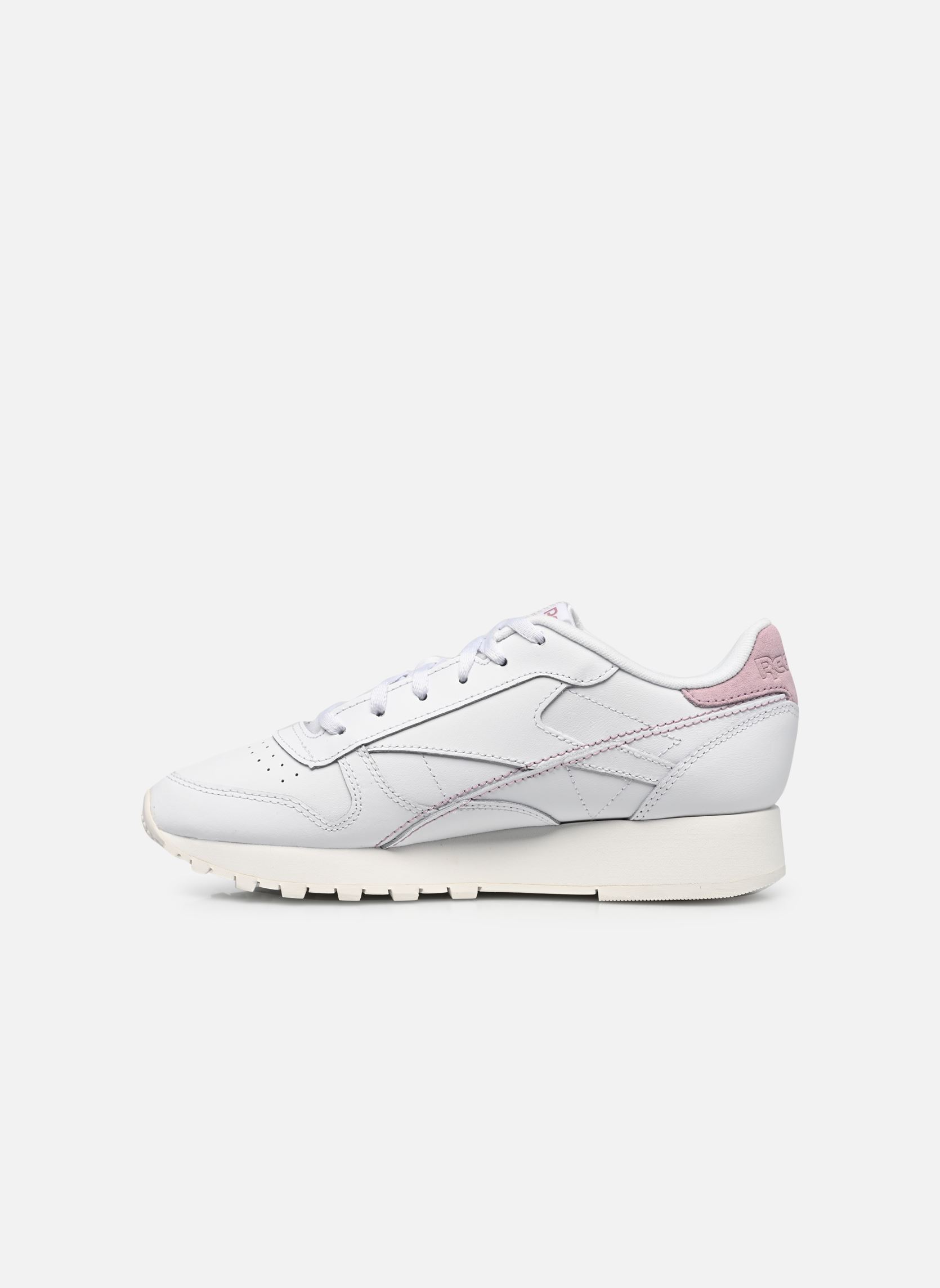 Baskets basses Classic Leather femme blanc Reebok Baskets basses Classic Leather femme blanc FTWR WHITE/CHALK/INFUSED LILAC