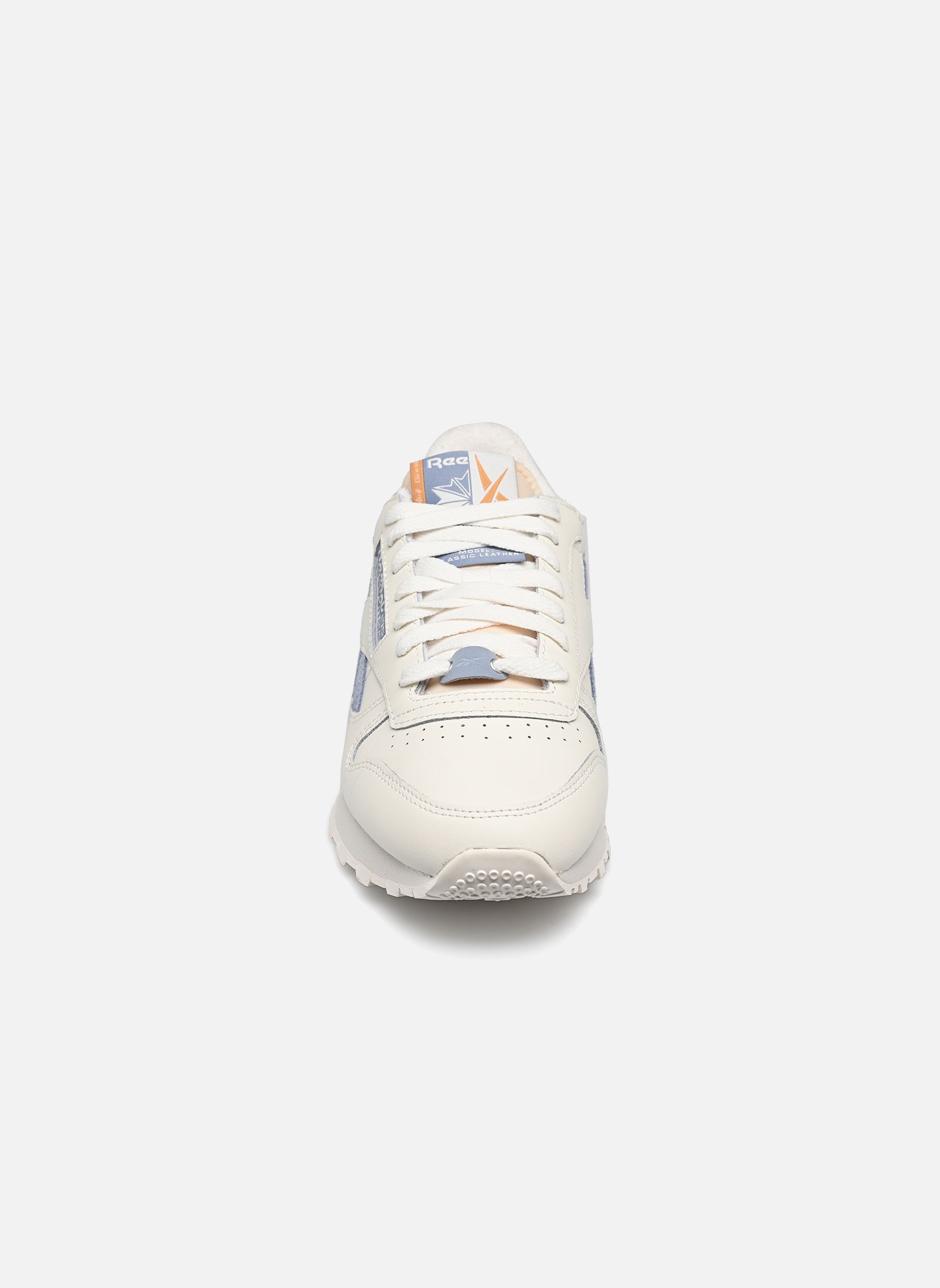 Niedrige Sneaker Classic Leather damen weiß Reebok Niedrige Sneaker Classic Leather damen weiß CHALK/VINBLU/BON