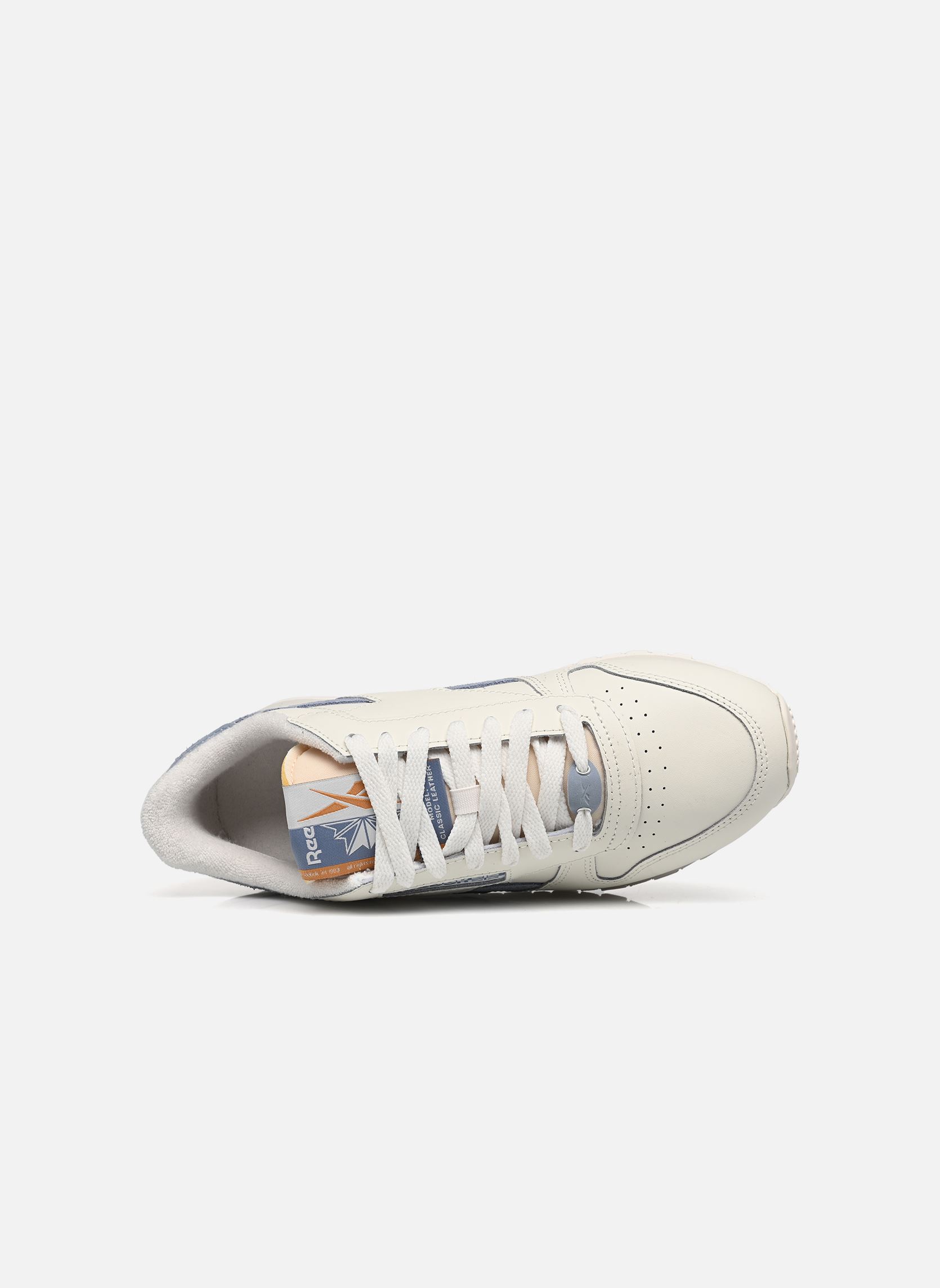 Niedrige Sneaker Classic Leather damen weiß Reebok Niedrige Sneaker Classic Leather damen weiß CHALK/VINBLU/BON