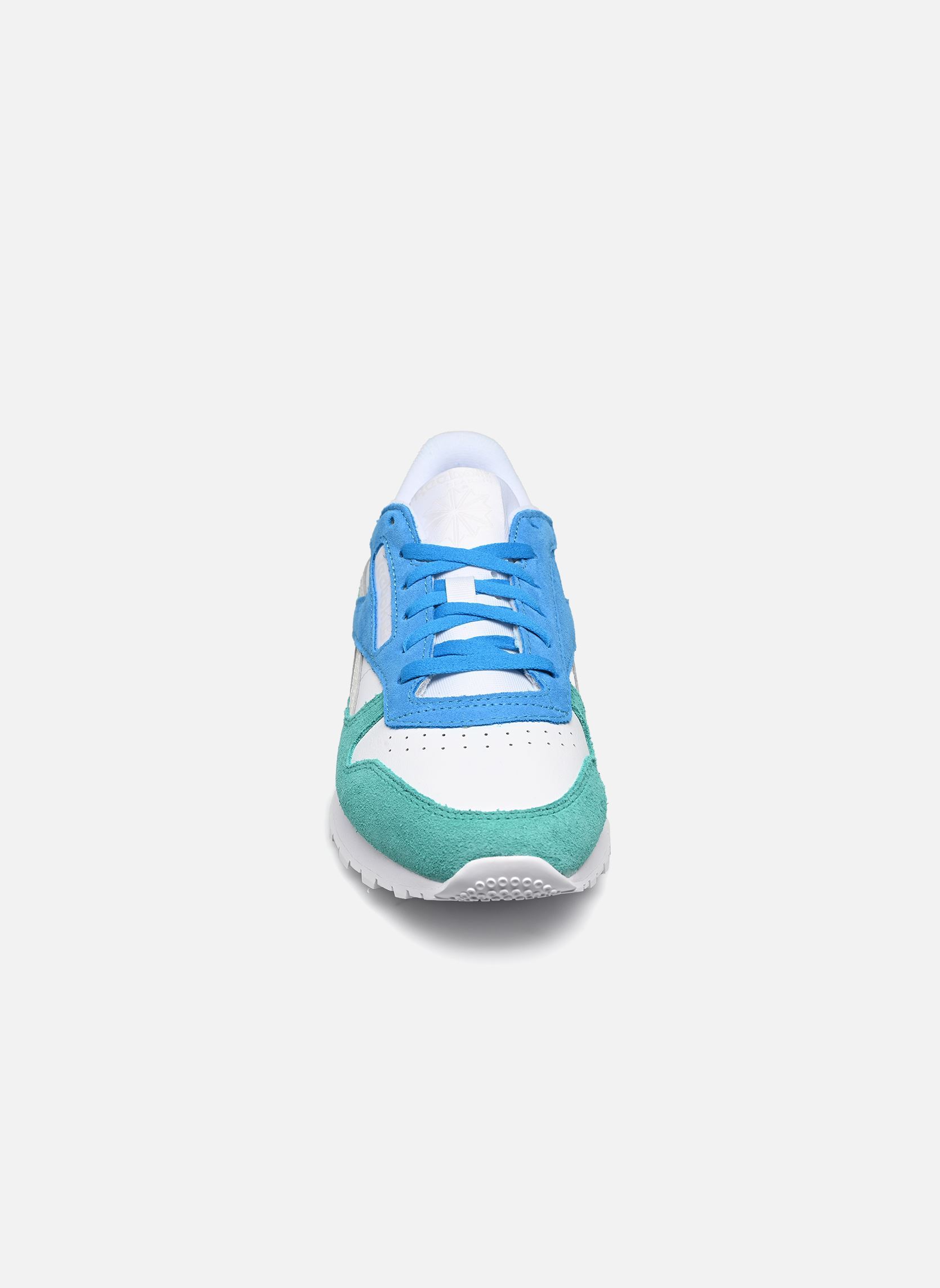 Baskets basses Classic Leather femme multicolore Reebok Baskets basses Classic Leather femme multicolore WHITE/UNLEASHED GREEN/GREY 1