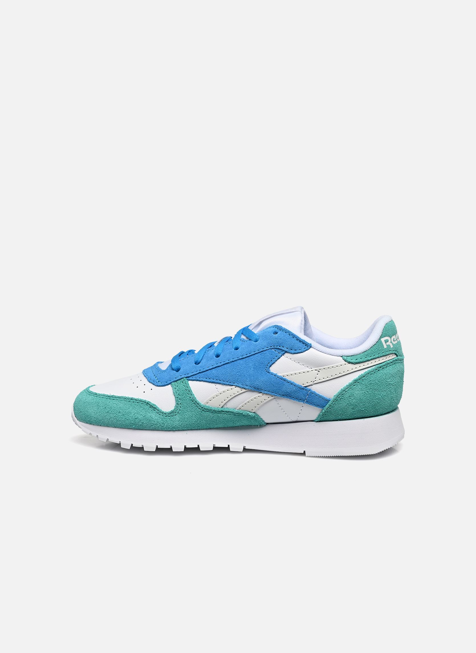 Baskets basses Classic Leather femme multicolore Reebok Baskets basses Classic Leather femme multicolore WHITE/UNLEASHED GREEN/GREY 1