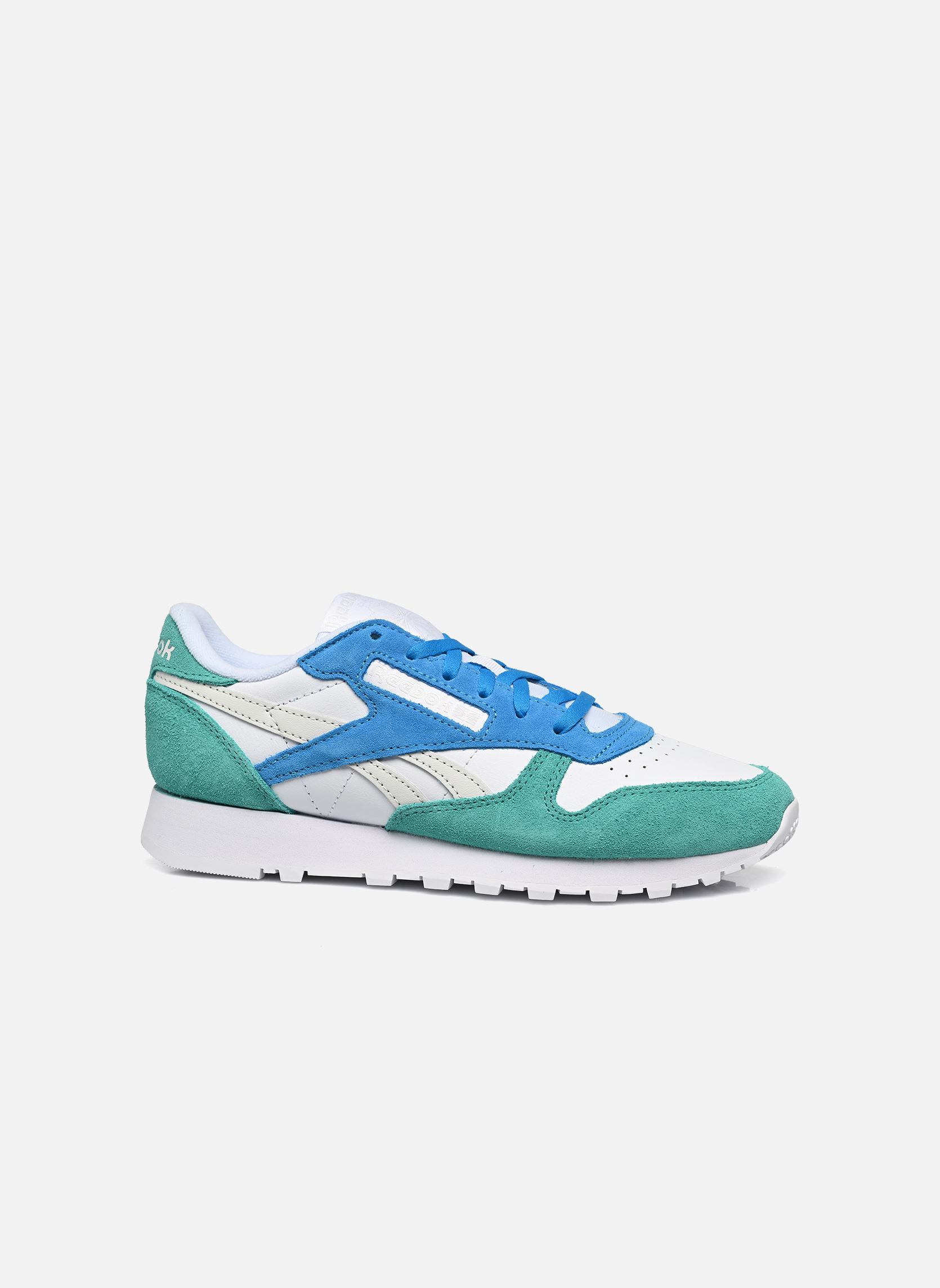Baskets basses Classic Leather femme multicolore Reebok Baskets basses Classic Leather femme multicolore WHITE/UNLEASHED GREEN/GREY 1