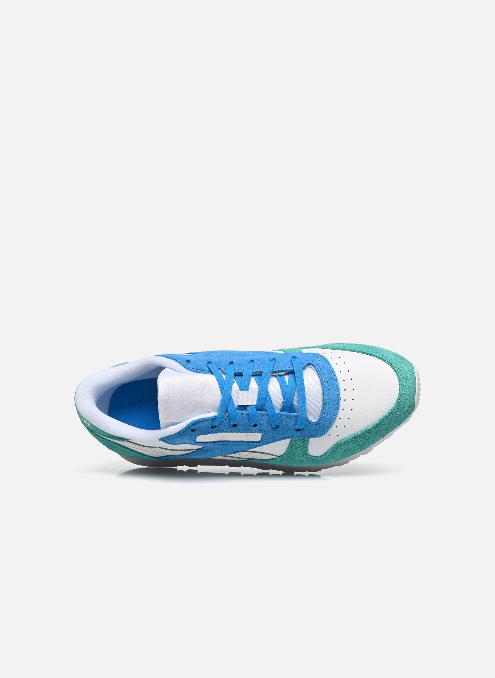 Baskets basses Classic Leather femme multicolore Reebok Baskets basses Classic Leather femme multicolore WHITE/UNLEASHED GREEN/GREY 1