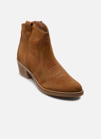 Bottines santiags Ambre femme marron Georgia Rose Bottines santiags Ambre femme marron 10074-0-15 VELOUR COGNAC 07