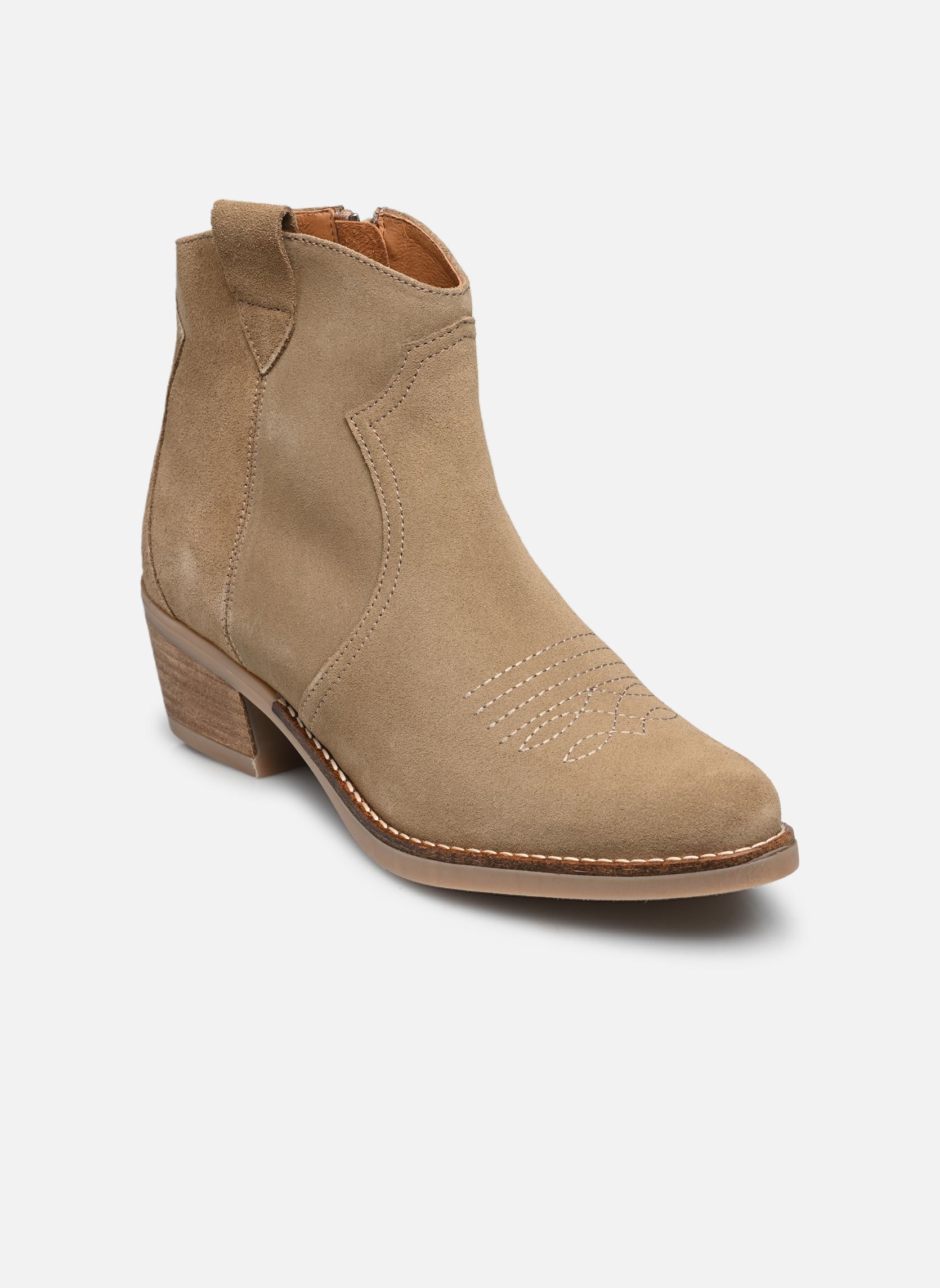 Bottines santiags Ambre femme beige Georgia Rose Bottines santiags Ambre femme beige Beige