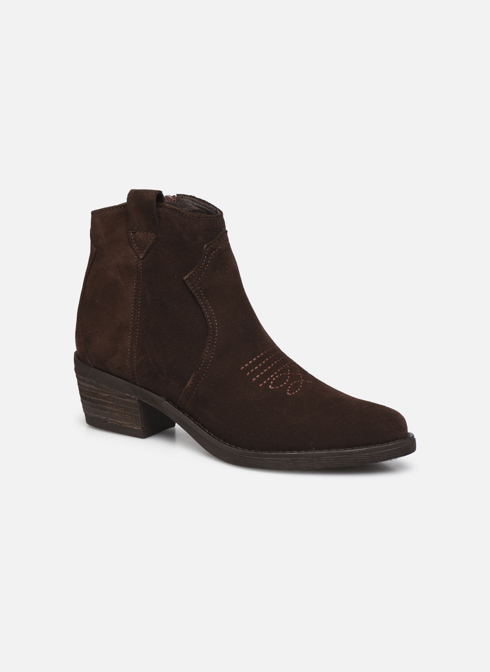 Bottines santiags Ambre femme marron Georgia Rose Bottines santiags Ambre femme marron Marron moyen