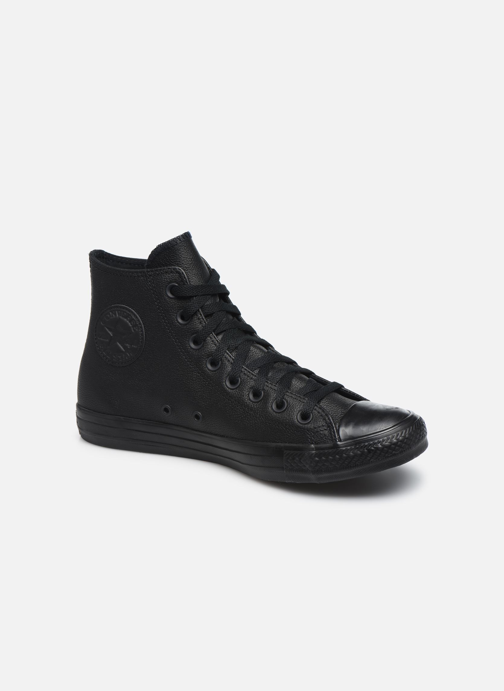 Ct As Leather Mono Femme Converse Ctas Hi Mono Lth F - vue 2