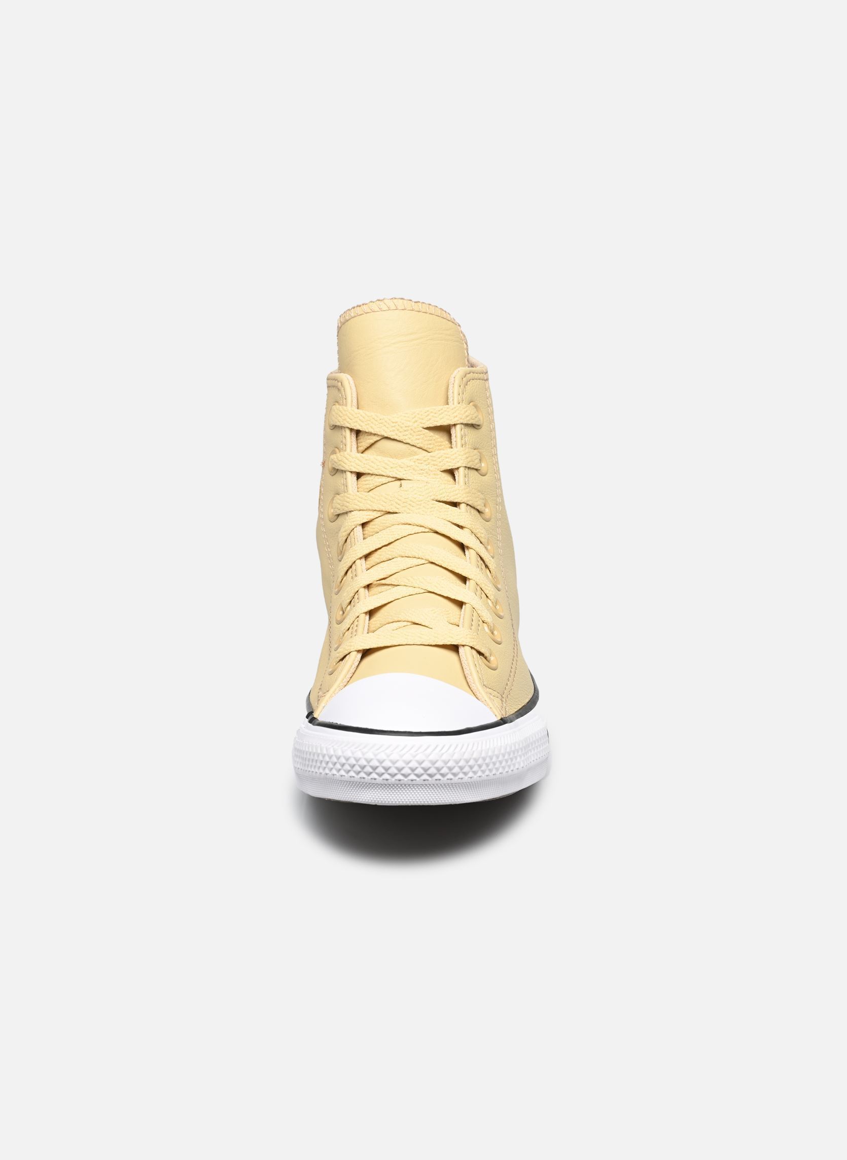 Baskets montantes Chuck Taylor All Star Mono Leather Hi M homme jaune Converse Baskets montantes Chuck Taylor All Star Mono Leather Hi M homme jaune LAST STRAW/LAST STRAW/TINY SUN