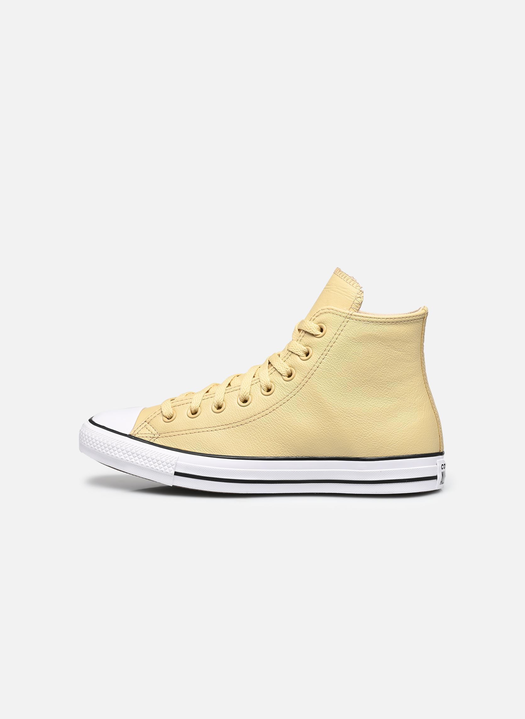 Baskets montantes Chuck Taylor All Star Mono Leather Hi M homme jaune Converse Baskets montantes Chuck Taylor All Star Mono Leather Hi M homme jaune LAST STRAW/LAST STRAW/TINY SUN