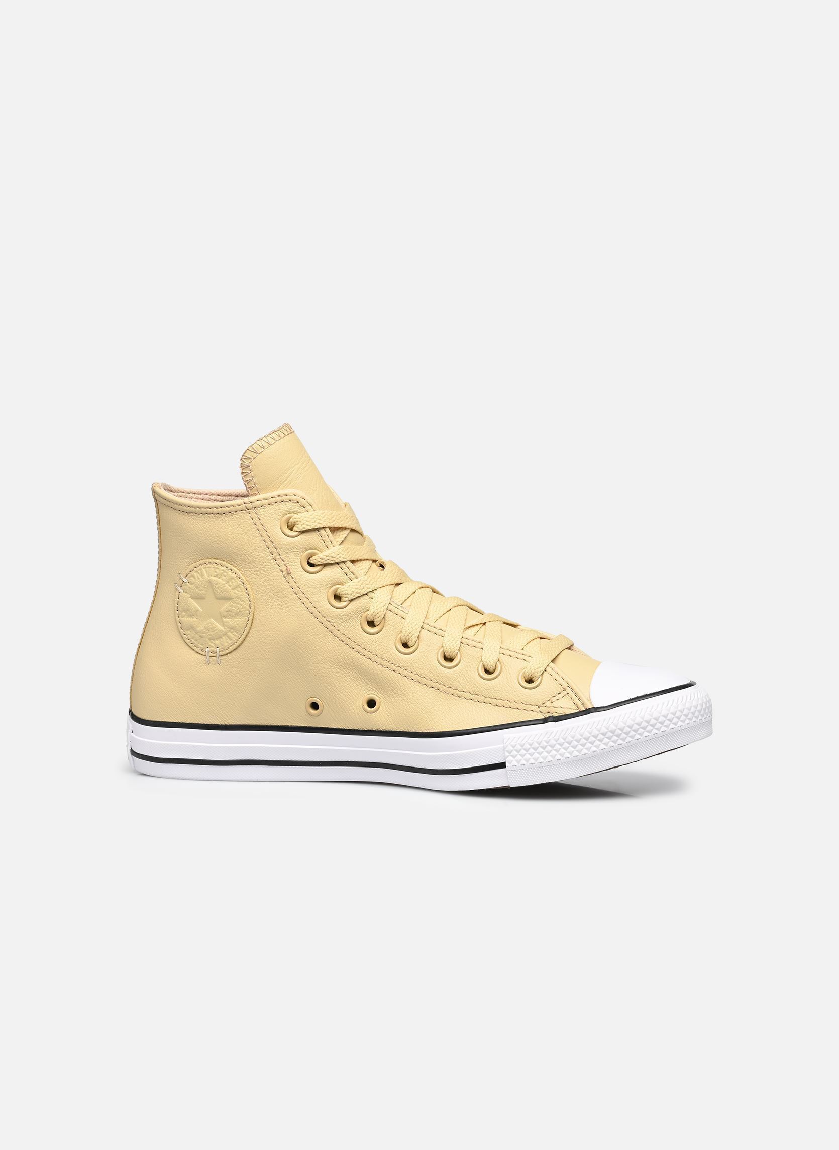 Baskets montantes Chuck Taylor All Star Mono Leather Hi M homme jaune Converse Baskets montantes Chuck Taylor All Star Mono Leather Hi M homme jaune LAST STRAW/LAST STRAW/TINY SUN