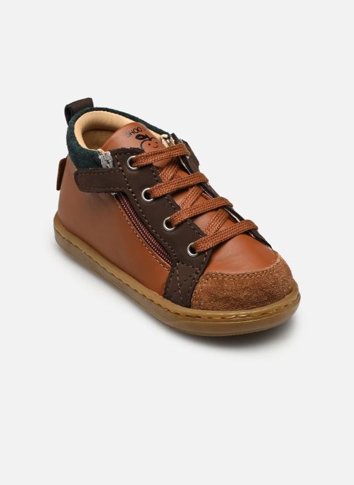 Shoo Pom Schuhe für die ersten Schritte Bouba Bi Zip jungen braun