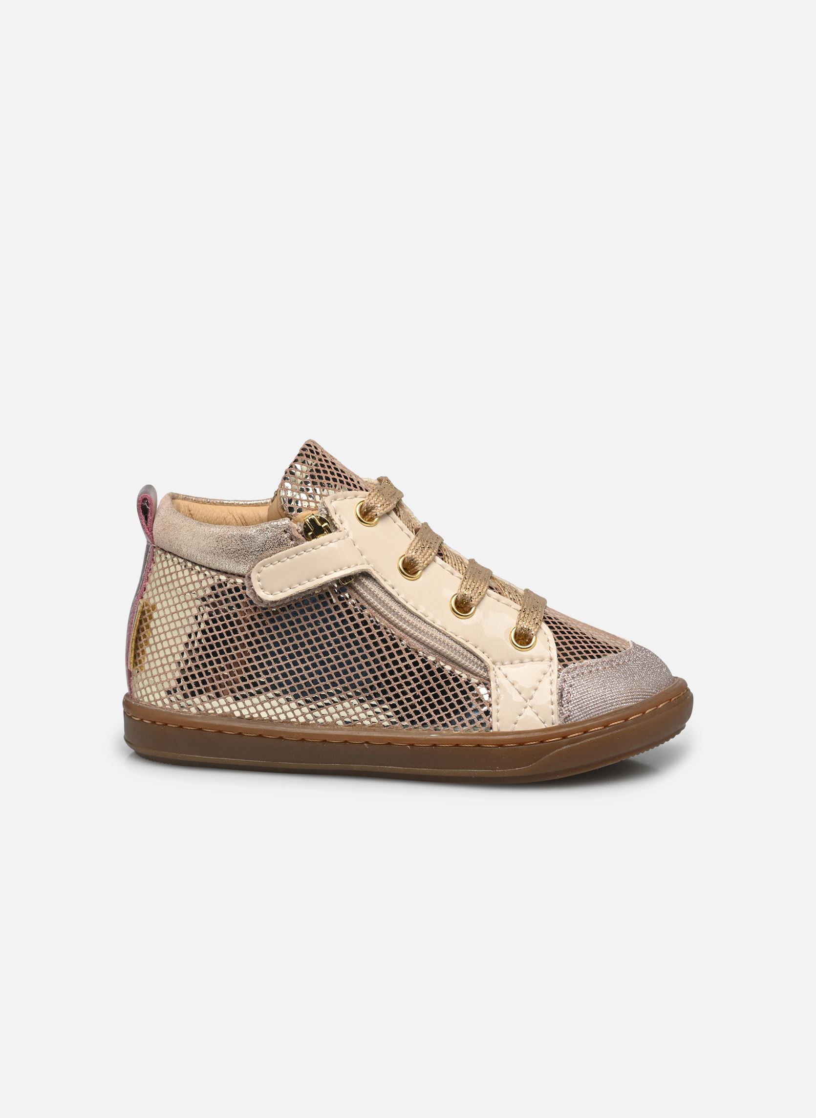 Scarpe primi passi Bouba Bi Zip bambina oro e bronzo Shoo Pom Scarpe primi passi Bouba Bi Zip bambina oro e bronzo OLD PINK-PLATINE