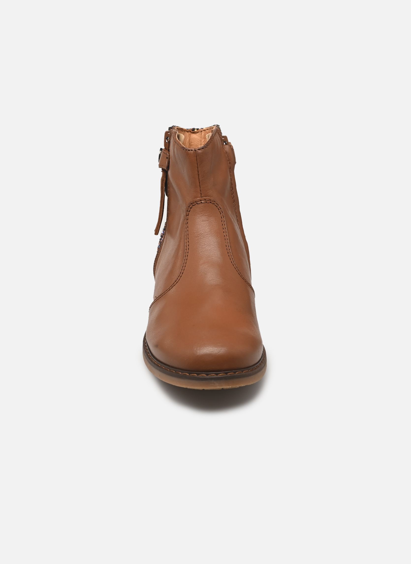 Enkellaarsjes Kenza meisjes bruin Babybotte Enkellaarsjes Kenza meisjes bruin COGNAC 2