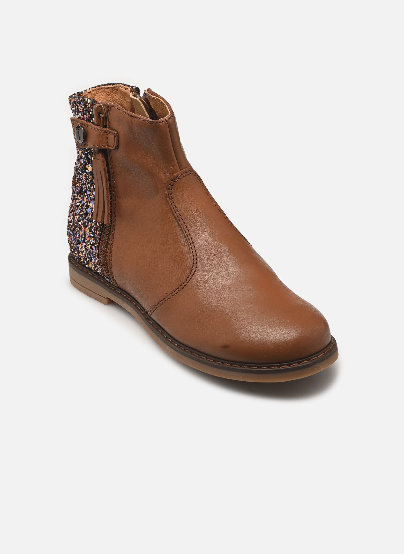 Enkellaarsjes Kenza meisjes bruin Babybotte Enkellaarsjes Kenza meisjes bruin COGNAC 2