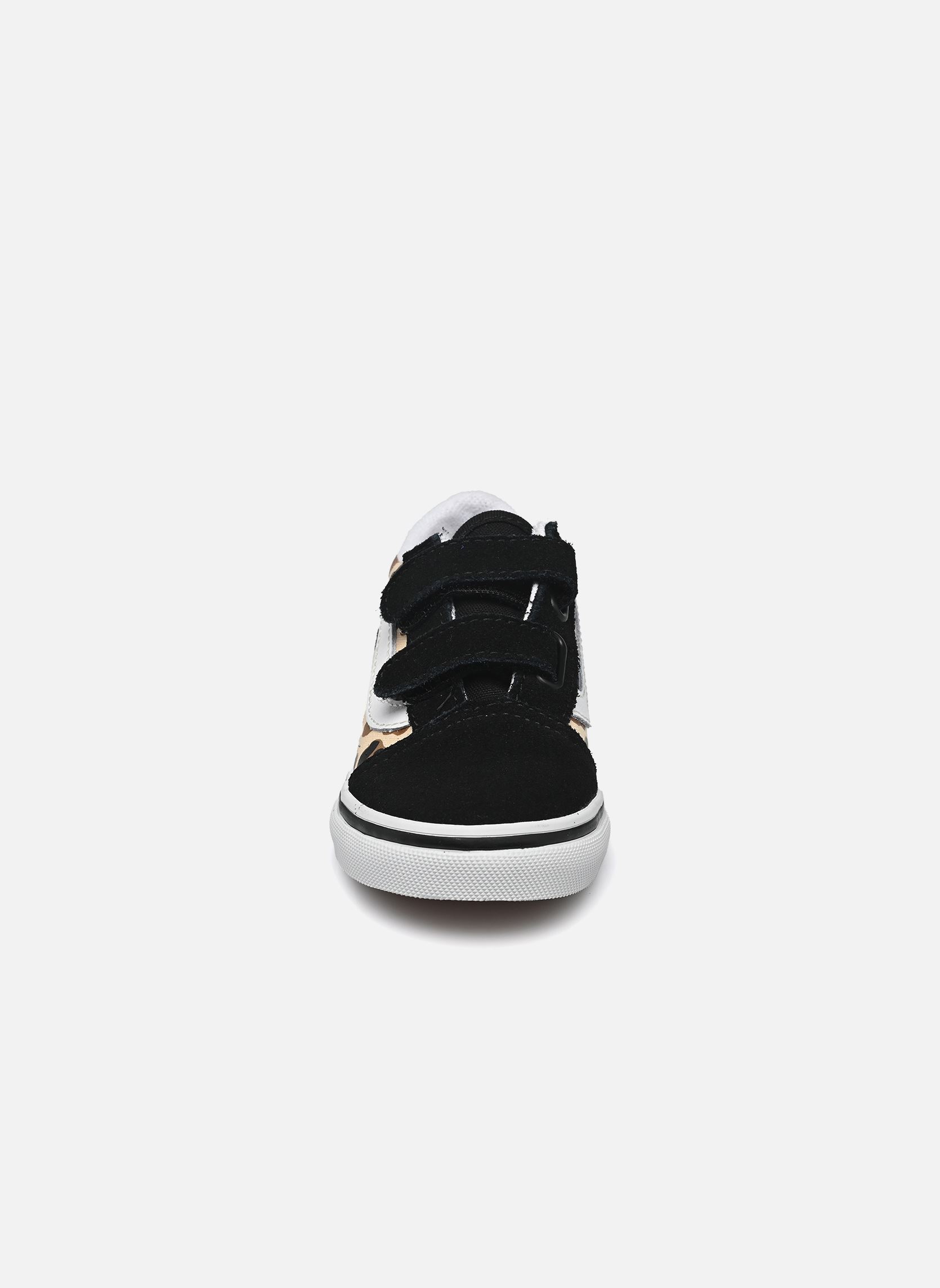 Niedrige Sneaker Old Skool V BB mädchen braun Vans Niedrige Sneaker Old Skool V BB mädchen braun LEOPARD GLITTER BLACK/BROWN
