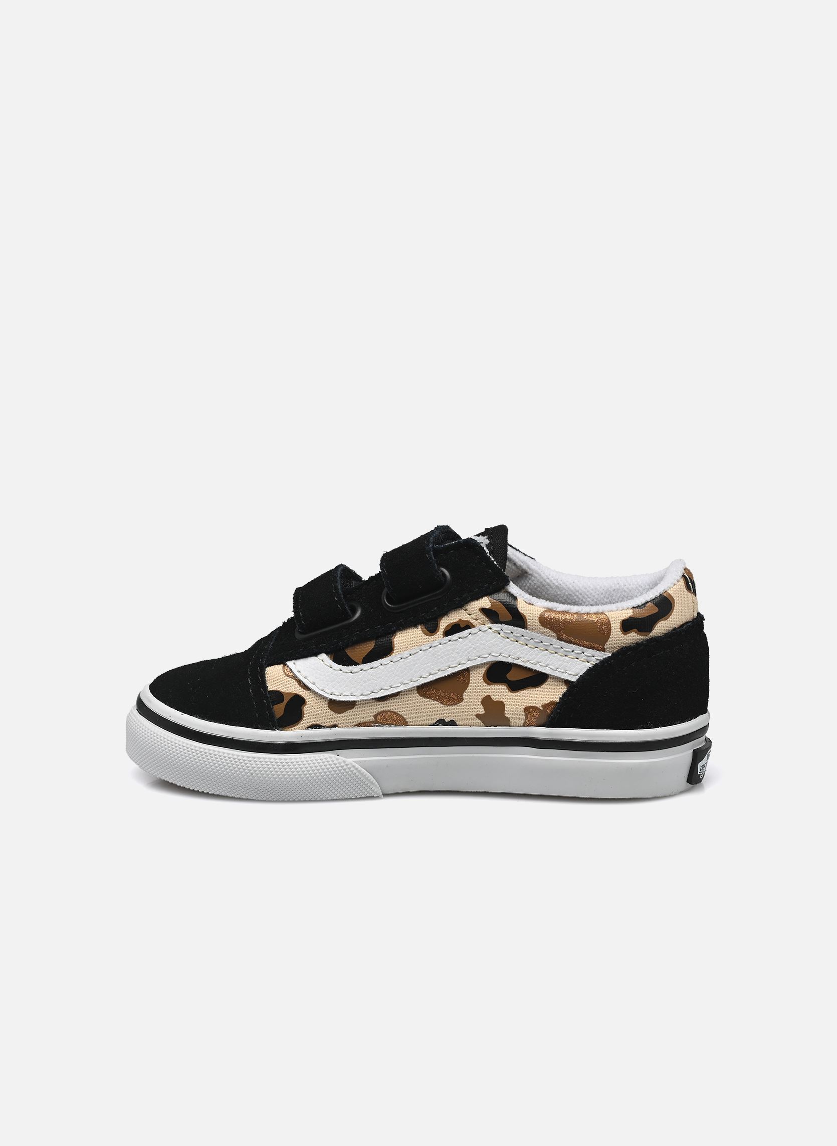 Niedrige Sneaker Old Skool V BB mädchen braun Vans Niedrige Sneaker Old Skool V BB mädchen braun LEOPARD GLITTER BLACK/BROWN