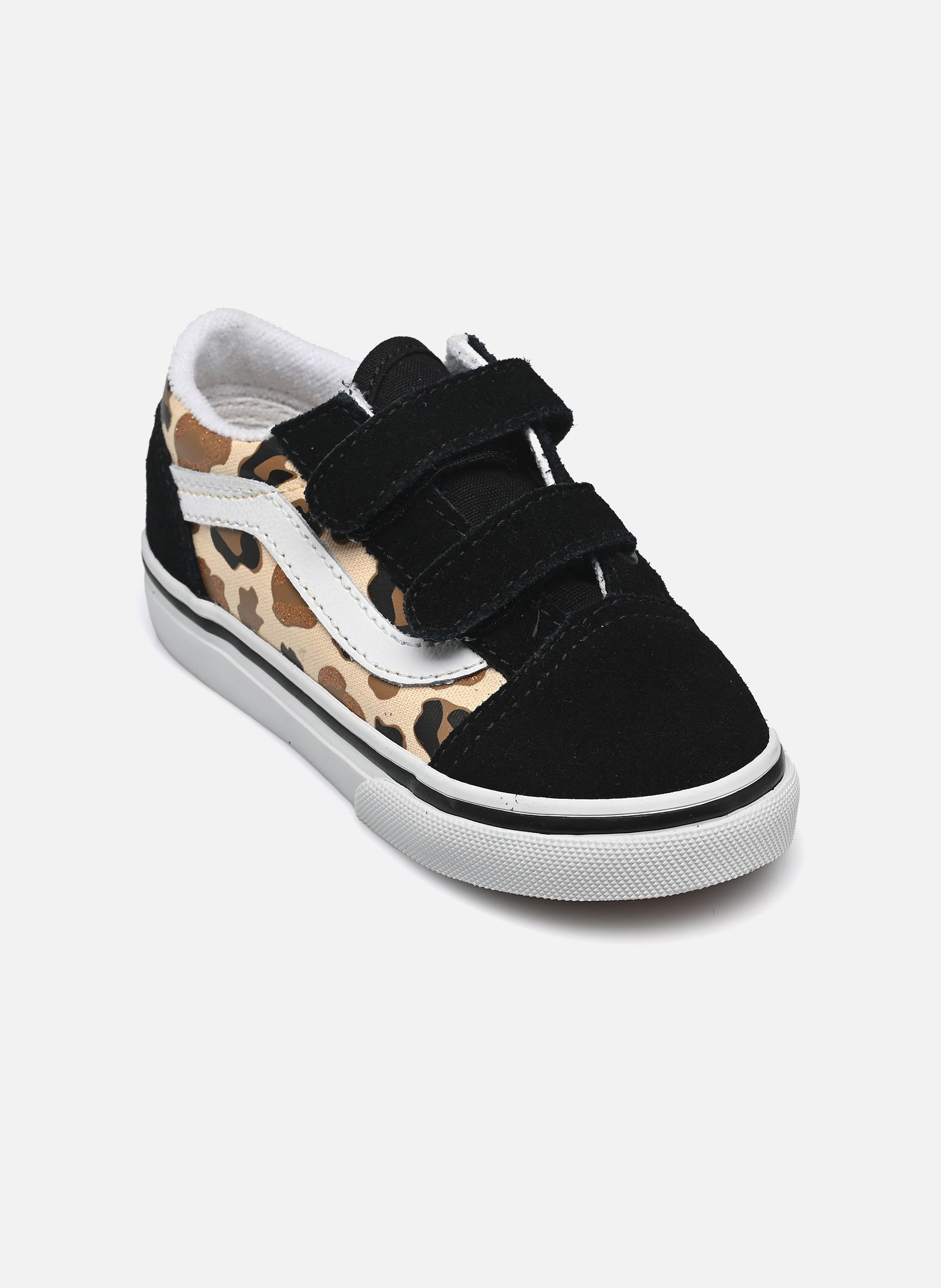 Niedrige Sneaker Old Skool V BB mädchen braun Vans Niedrige Sneaker Old Skool V BB mädchen braun LEOPARD GLITTER BLACK/BROWN