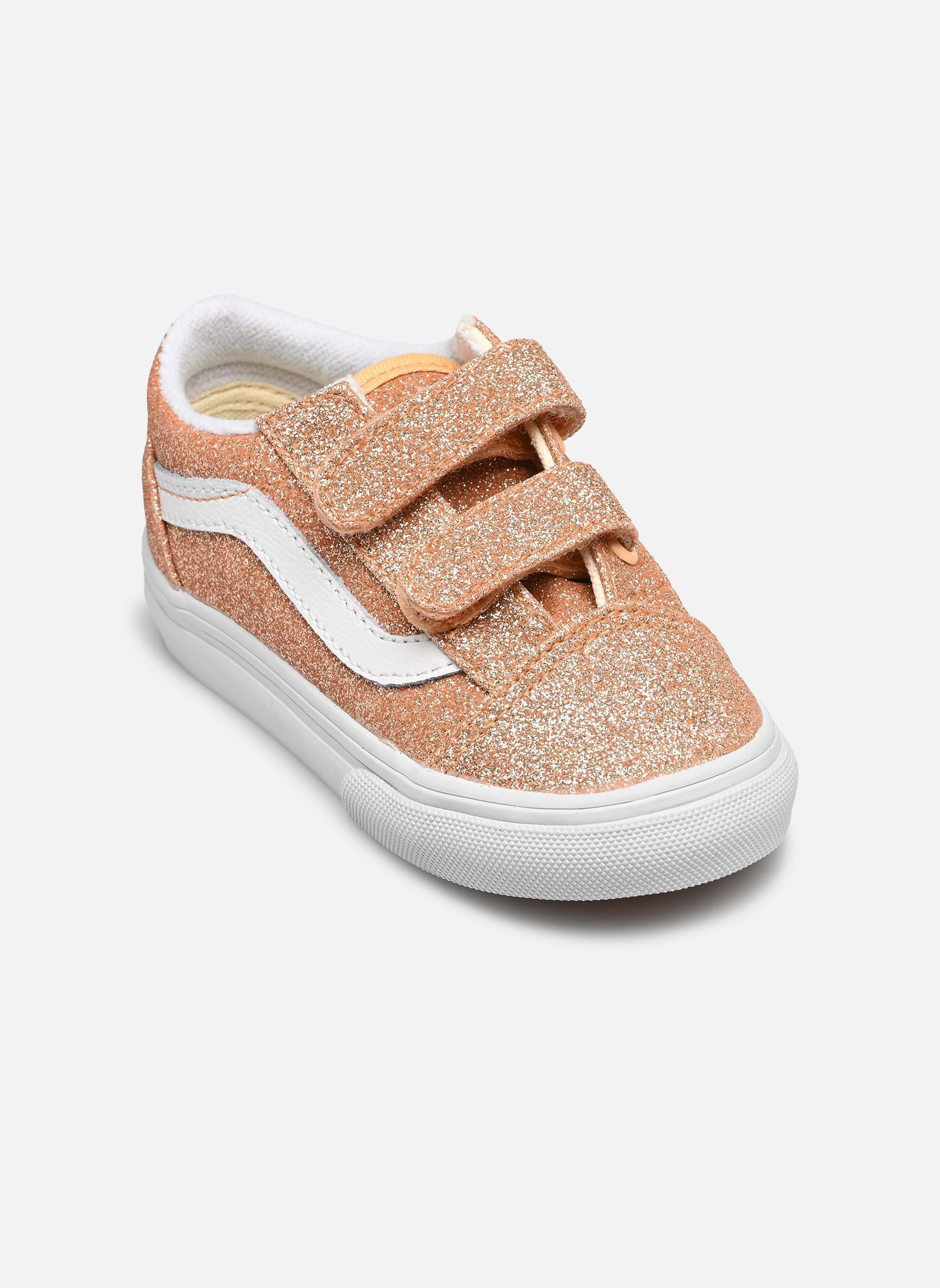 Baskets basses enfant Vans Old Skool V GLITTER Apricot Glow - vue 2