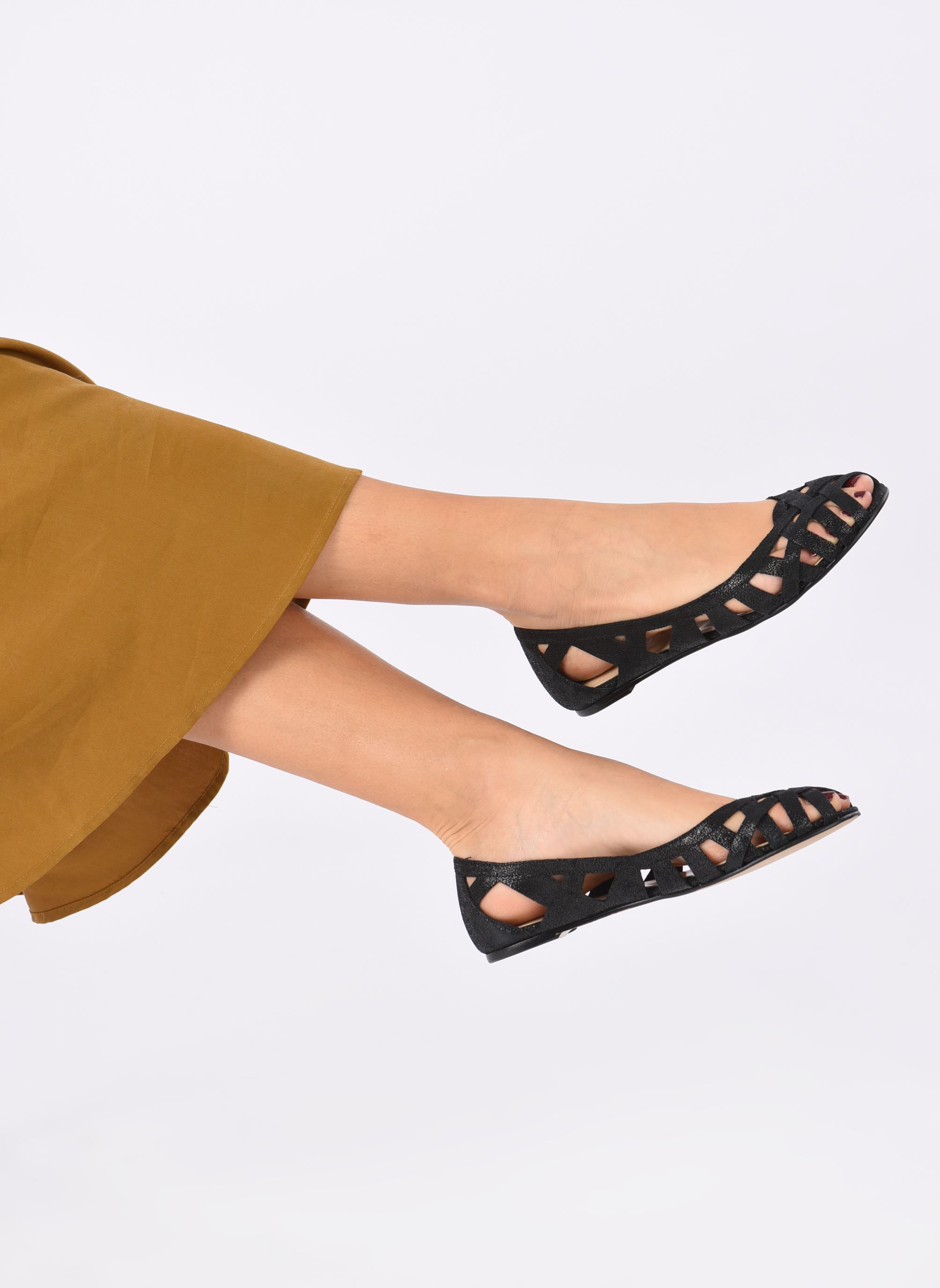Klassische Ballerinas DERAY damen schwarz Jonak Klassische Ballerinas DERAY damen schwarz croute laminé noir