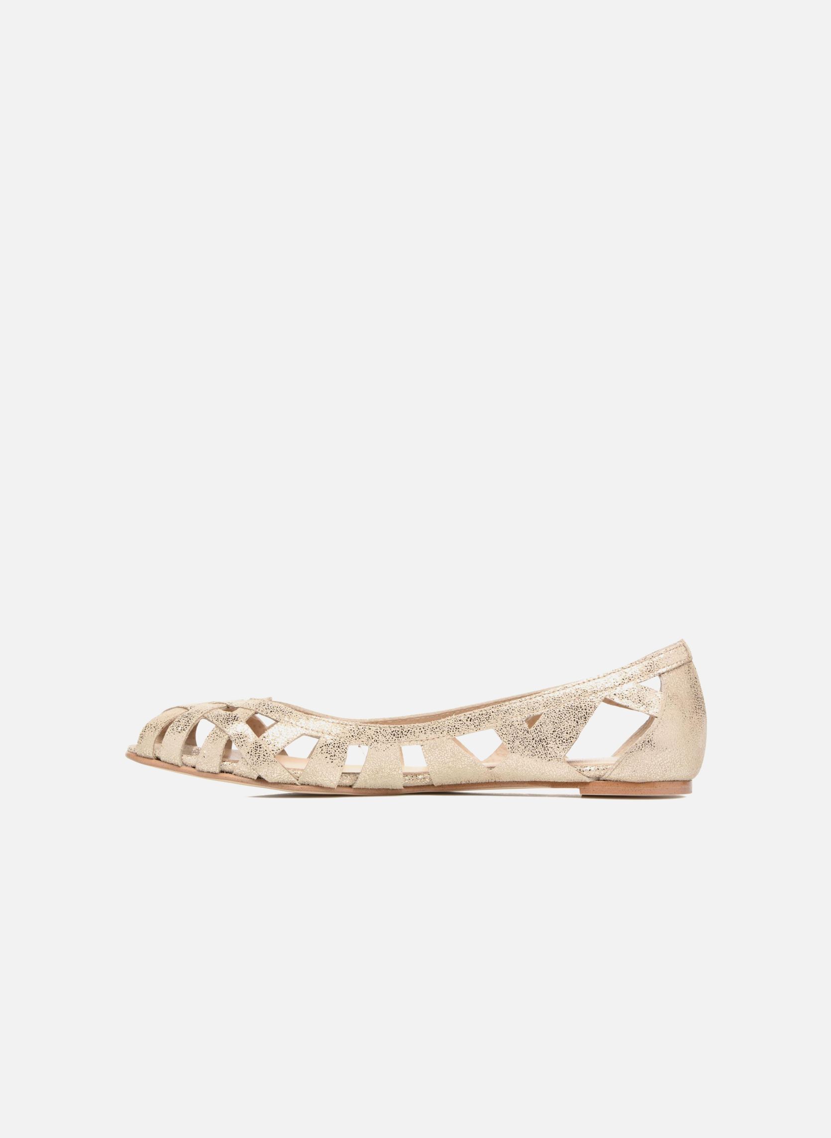 Klassische Ballerinas DERAY damen gold und bronze Jonak Klassische Ballerinas DERAY damen gold und bronze Croute laminée platine