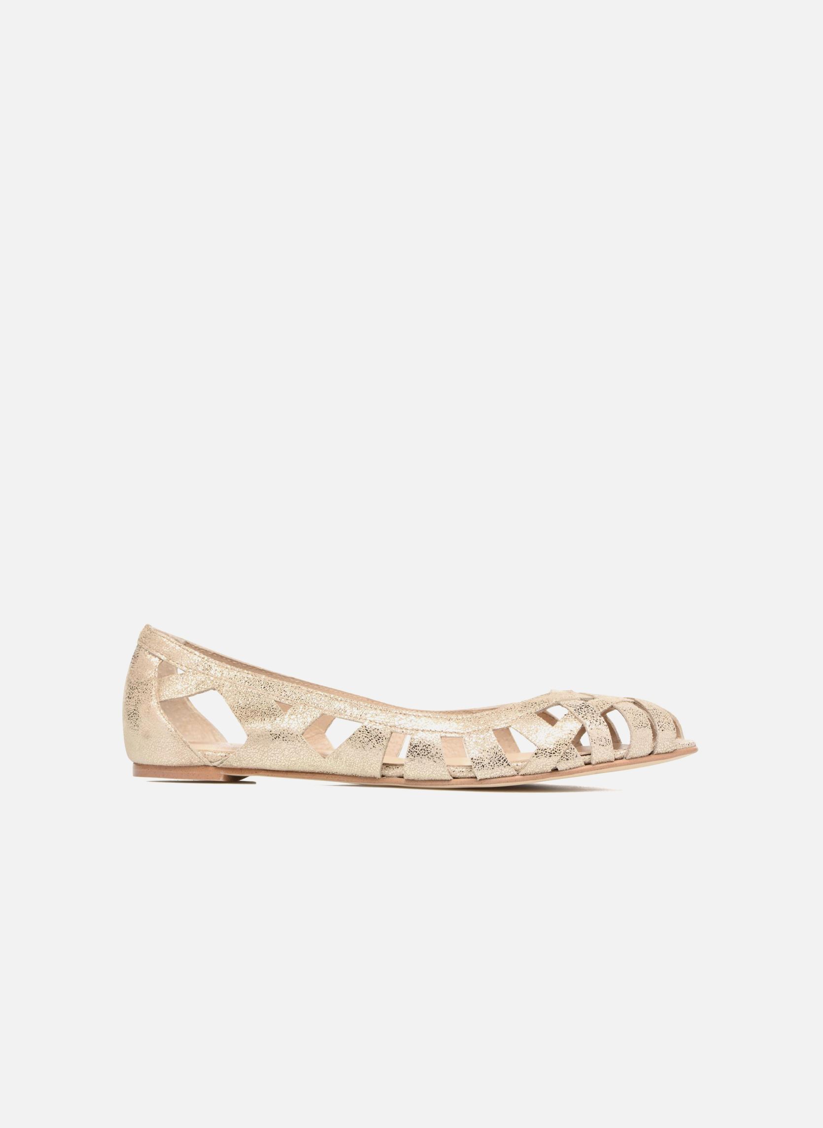 Klassische Ballerinas DERAY damen gold und bronze Jonak Klassische Ballerinas DERAY damen gold und bronze Croute laminée platine