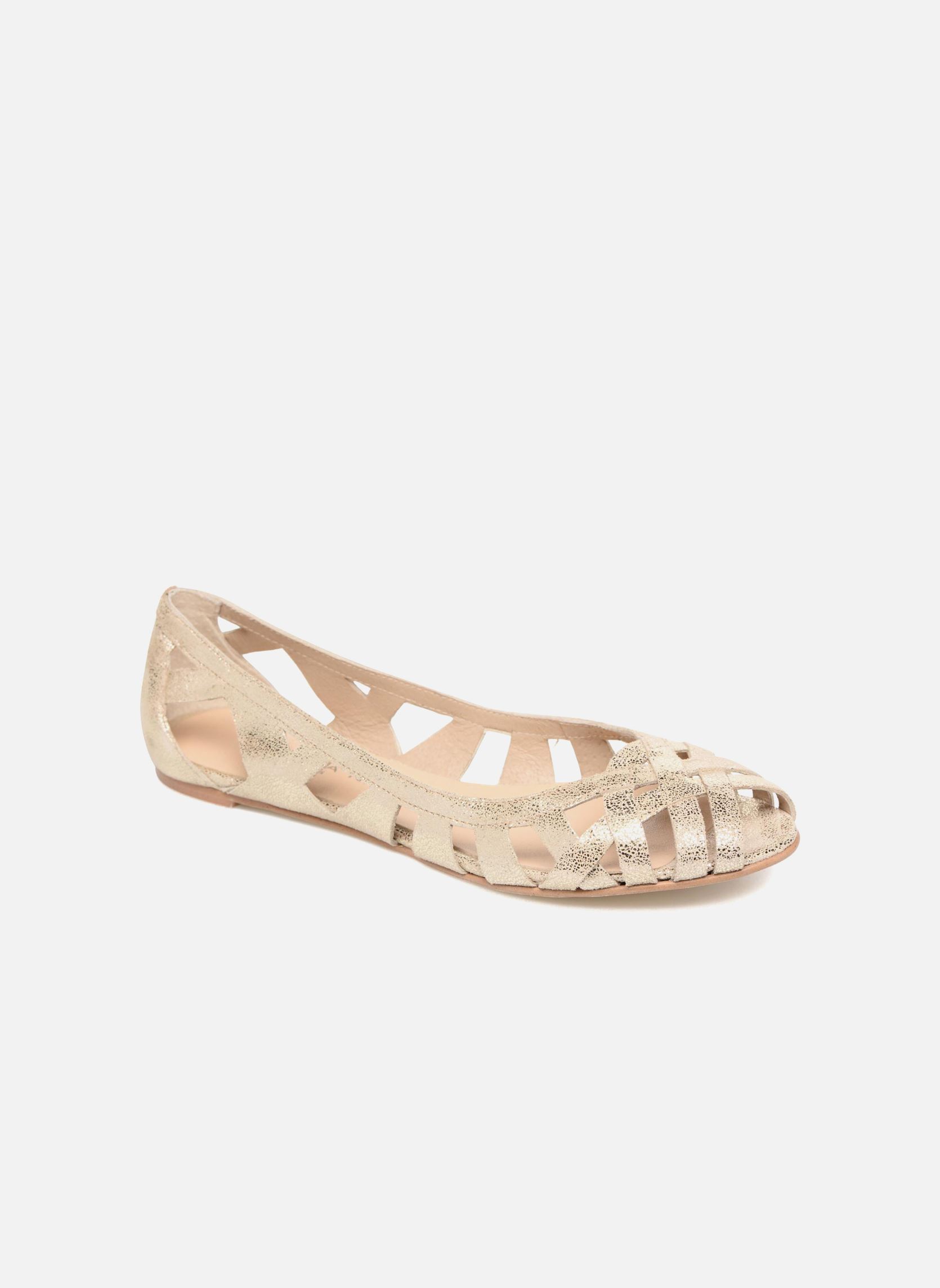 Klassische Ballerinas DERAY damen gold und bronze Jonak Klassische Ballerinas DERAY damen gold und bronze Croute laminée platine