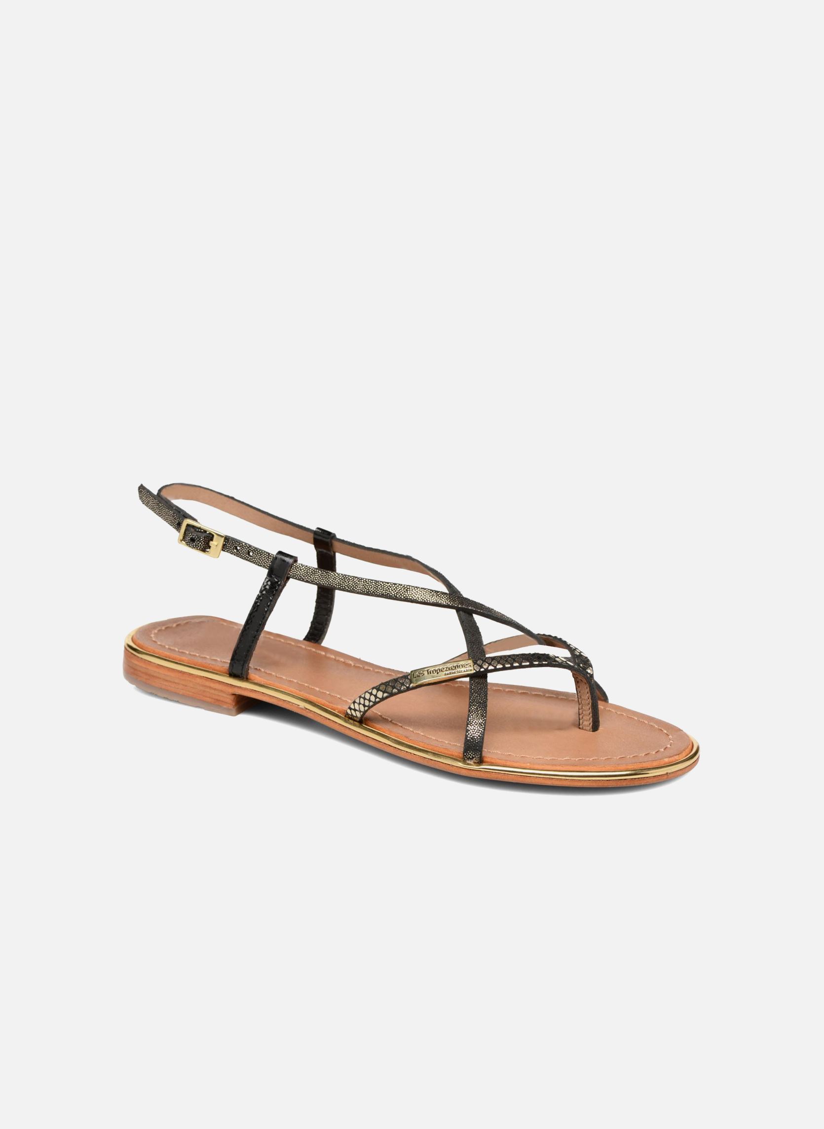 Sandales Monacode femme noir Les Tropéziennes par M Belarbi Sandales Monacode femme noir NOIR/OR 2