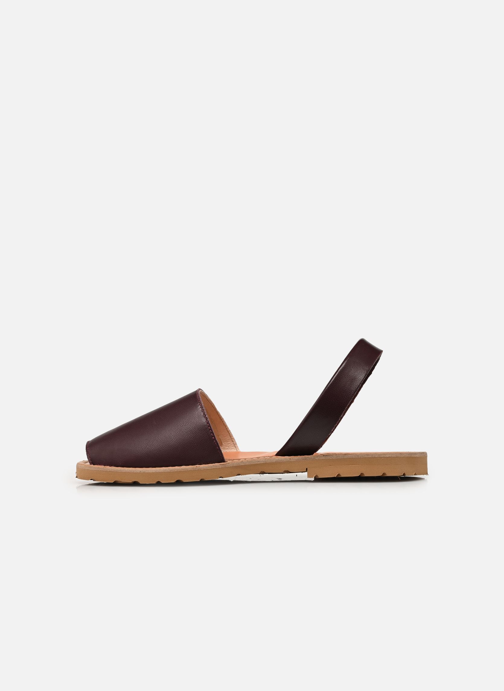 Sandalen Avarca dames bordeaux Minorquines Sandalen Avarca dames bordeaux CUIR BURDEOS