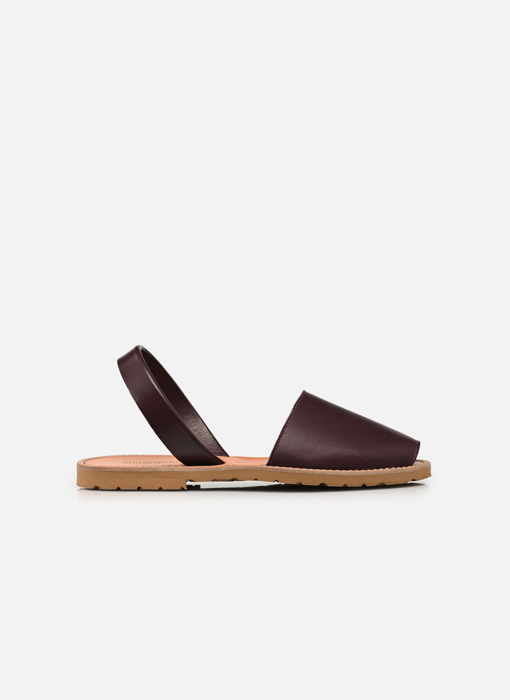 Sandalen Avarca dames bordeaux Minorquines Sandalen Avarca dames bordeaux CUIR BURDEOS
