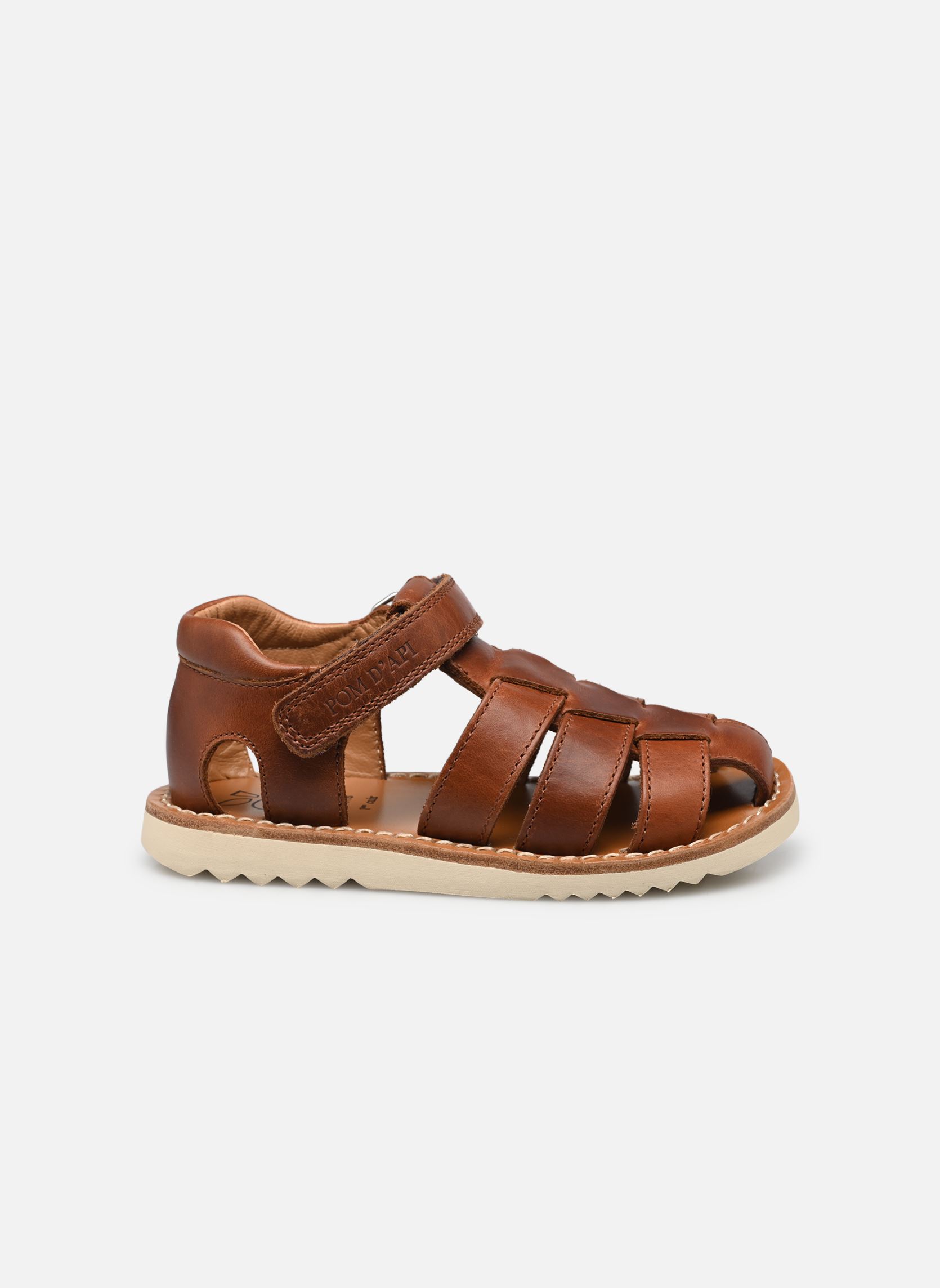 Sandales Waff Papy garçon marron Pom d Api Sandales Waff Papy garçon marron MARRON