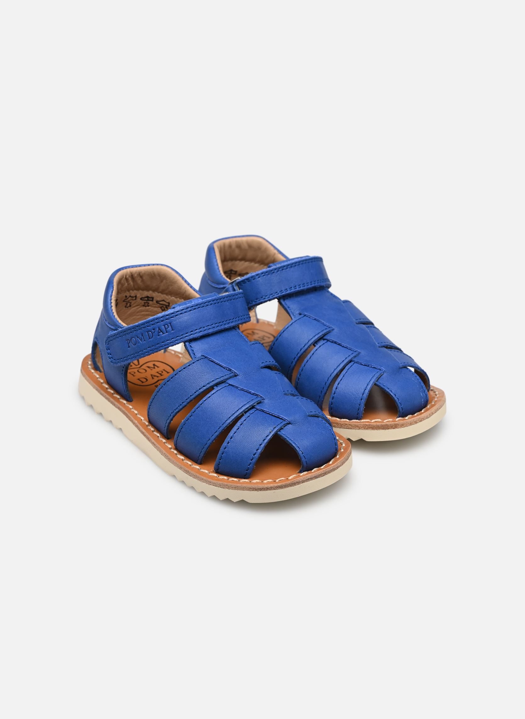 Sandales Waff Papy garçon bleu Pom d Api Sandales Waff Papy garçon bleu FRENCH BLUE