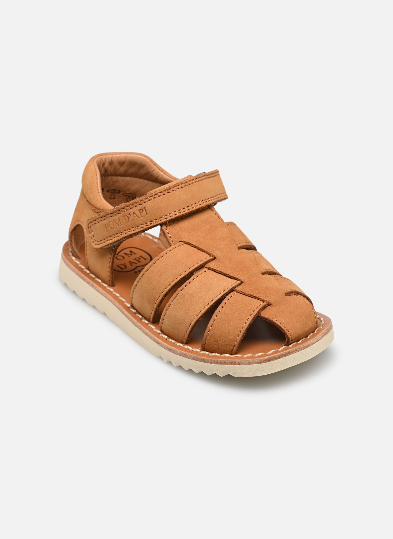 Sandales Waff Papy garçon marron Pom d Api Sandales Waff Papy garçon marron CAMEL SEMELLE MASTIC