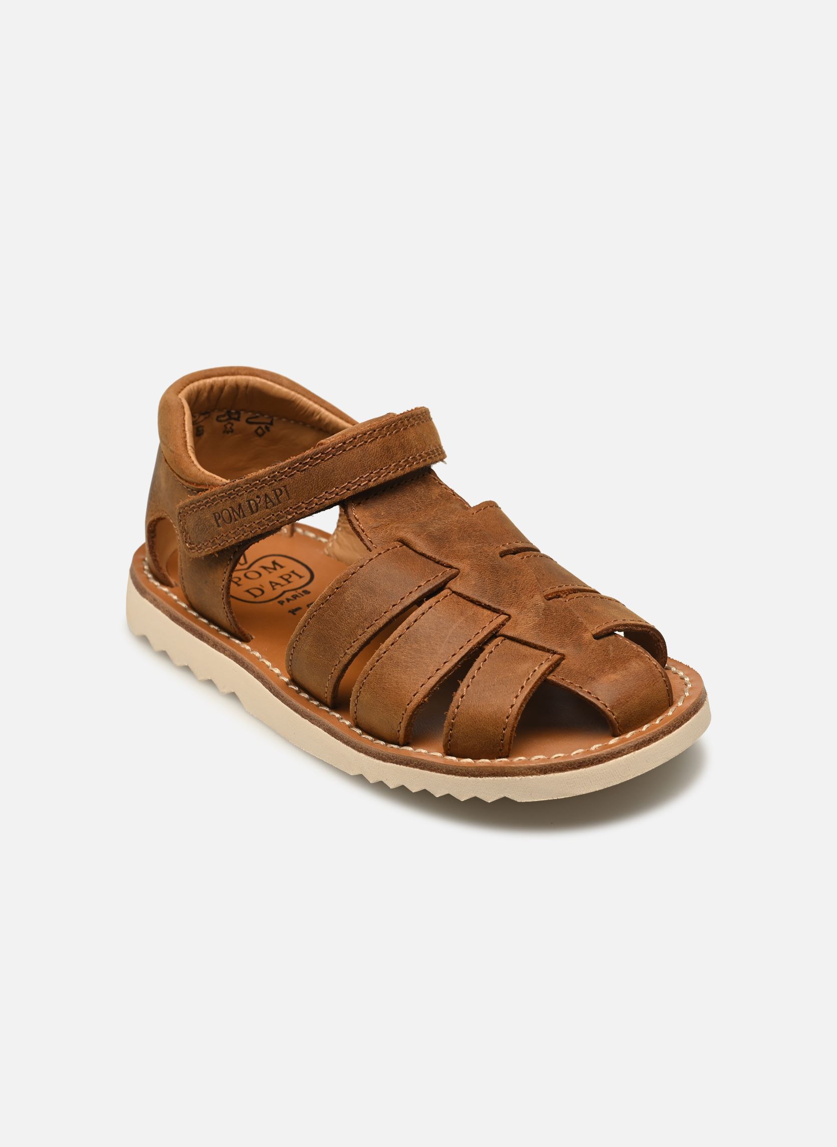 Sandalen Waff Papy jongens bruin Pom d Api Sandalen Waff Papy jongens bruin COGNAC