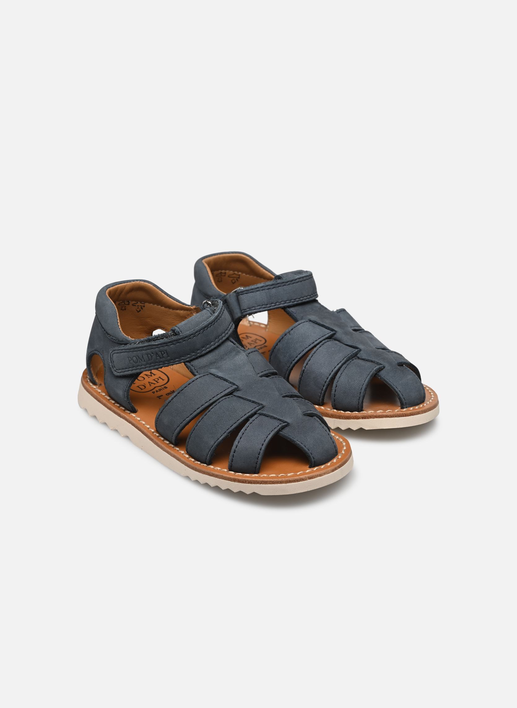 Sandales Waff Papy garçon bleu Pom d Api Sandales Waff Papy garçon bleu BLUE