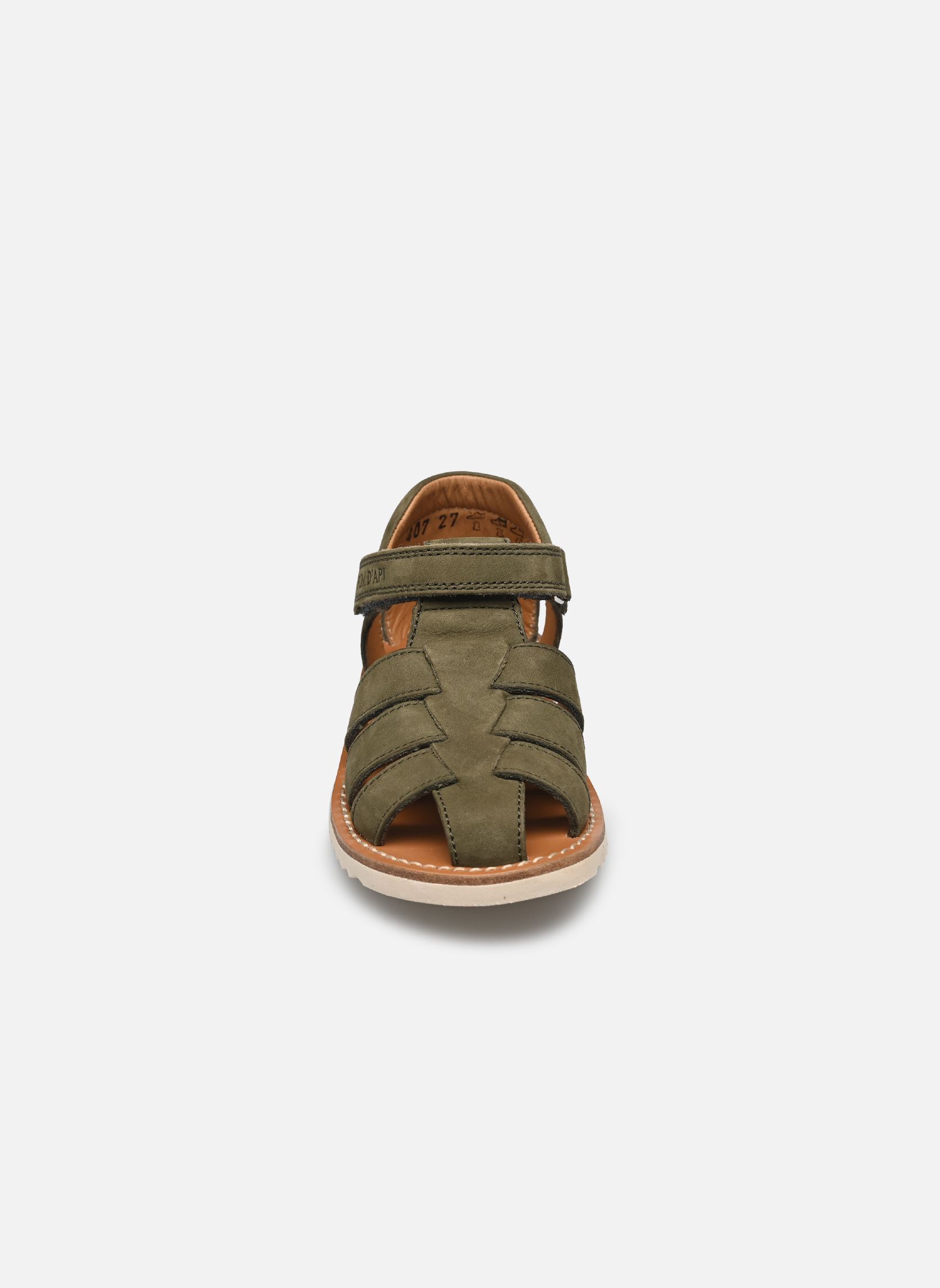 Sandalen Waff Papy jongens groen Pom d Api Sandalen Waff Papy jongens groen KAKI