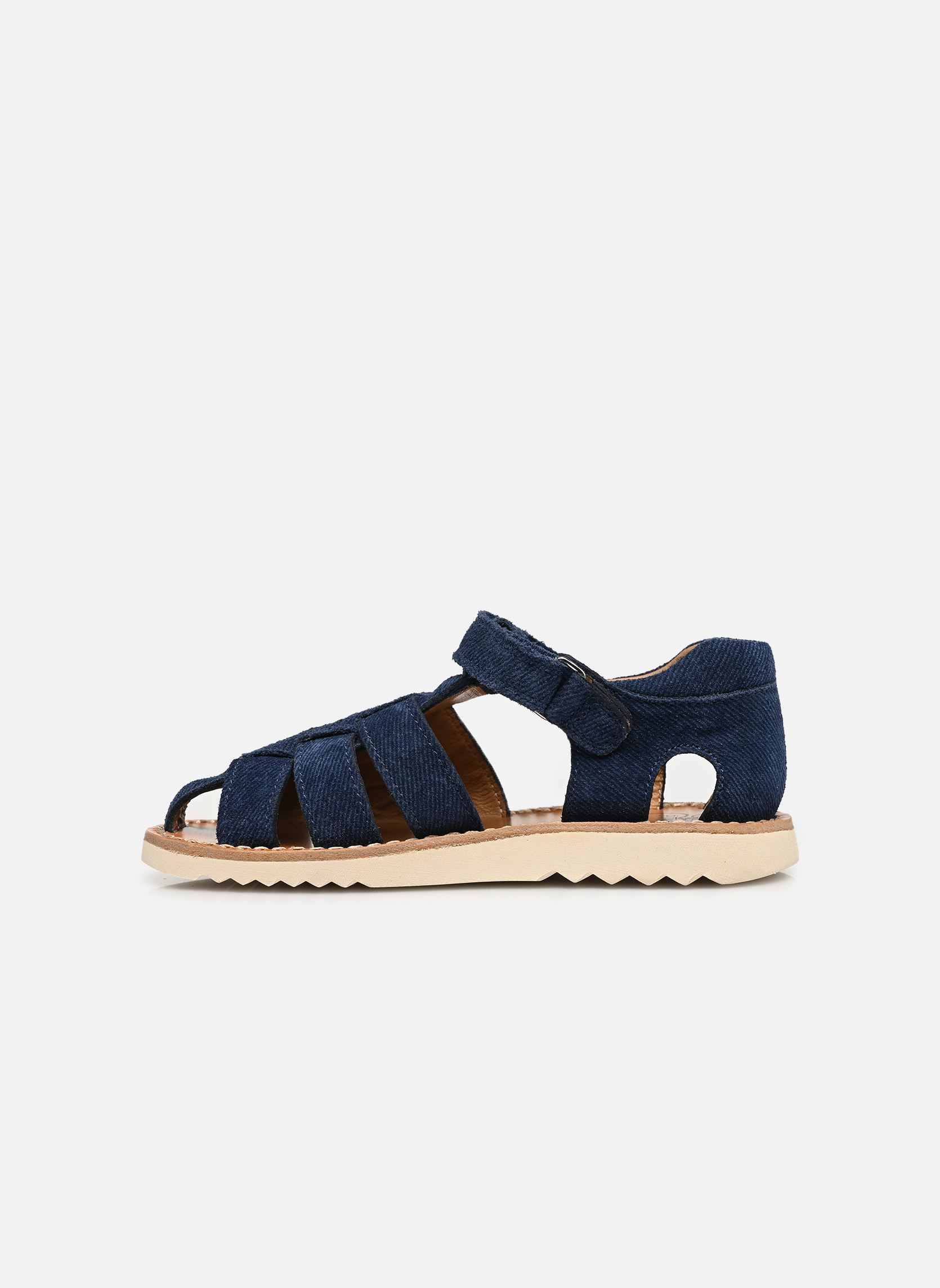 Sandales Waff Papy garçon bleu Pom d Api Sandales Waff Papy garçon bleu DENIM
